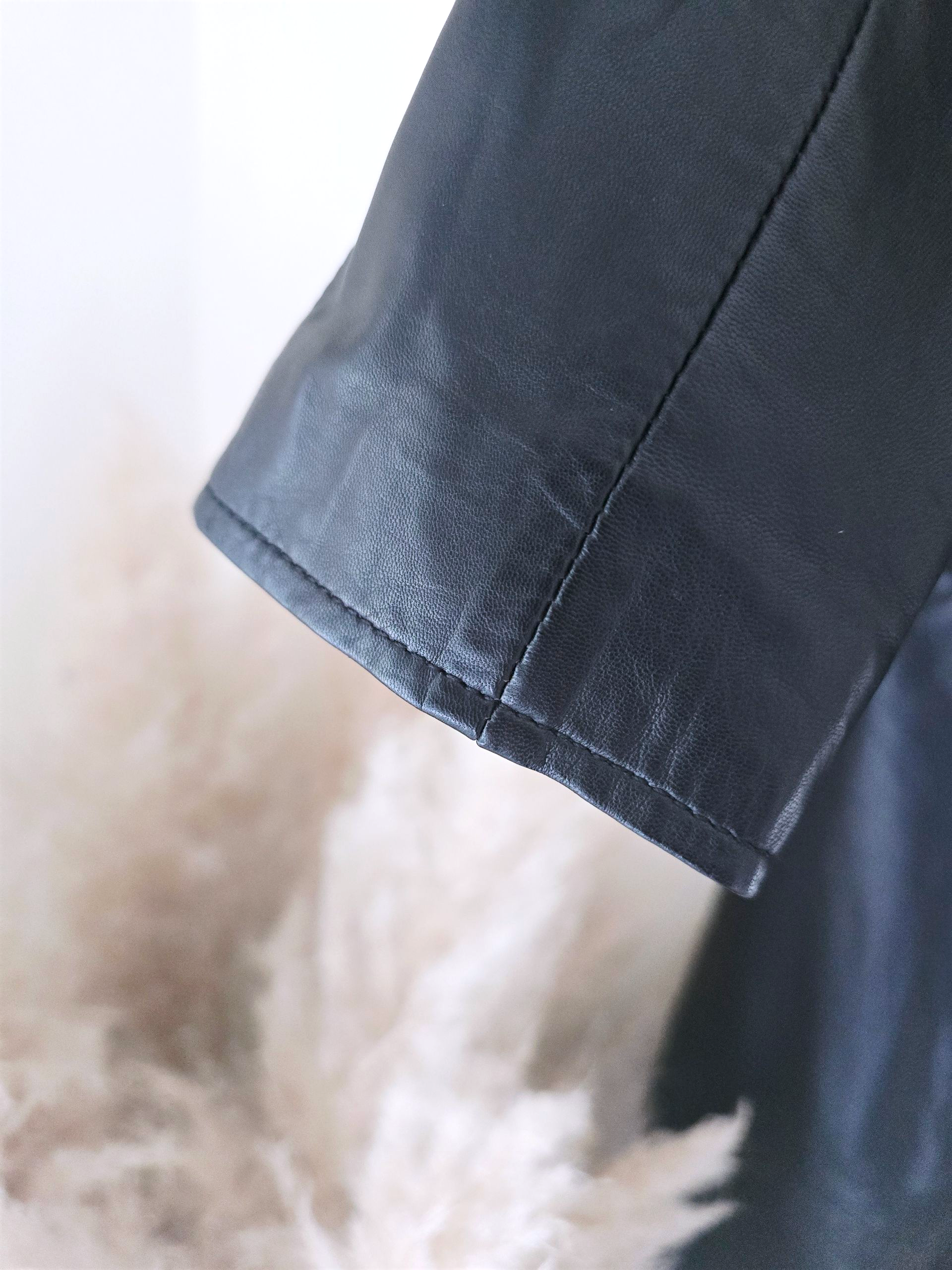 Robe portefeuille cuir noir