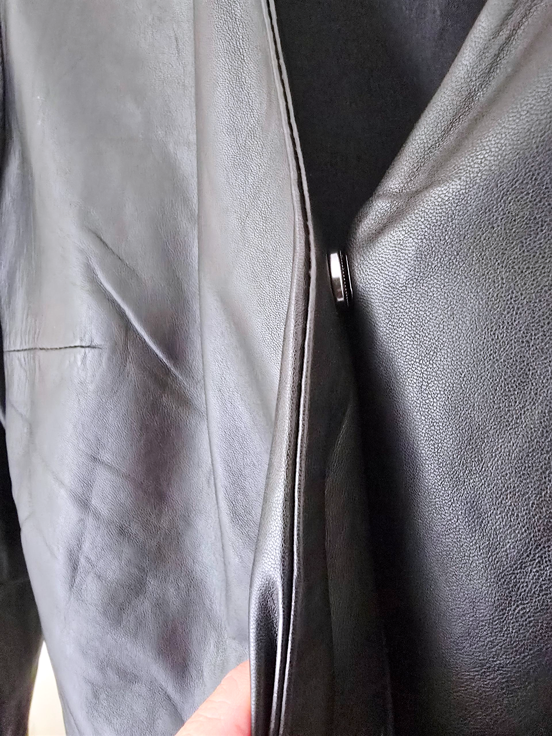 Robe portefeuille cuir noir