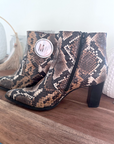 Santiags Amyna python 100% cuir