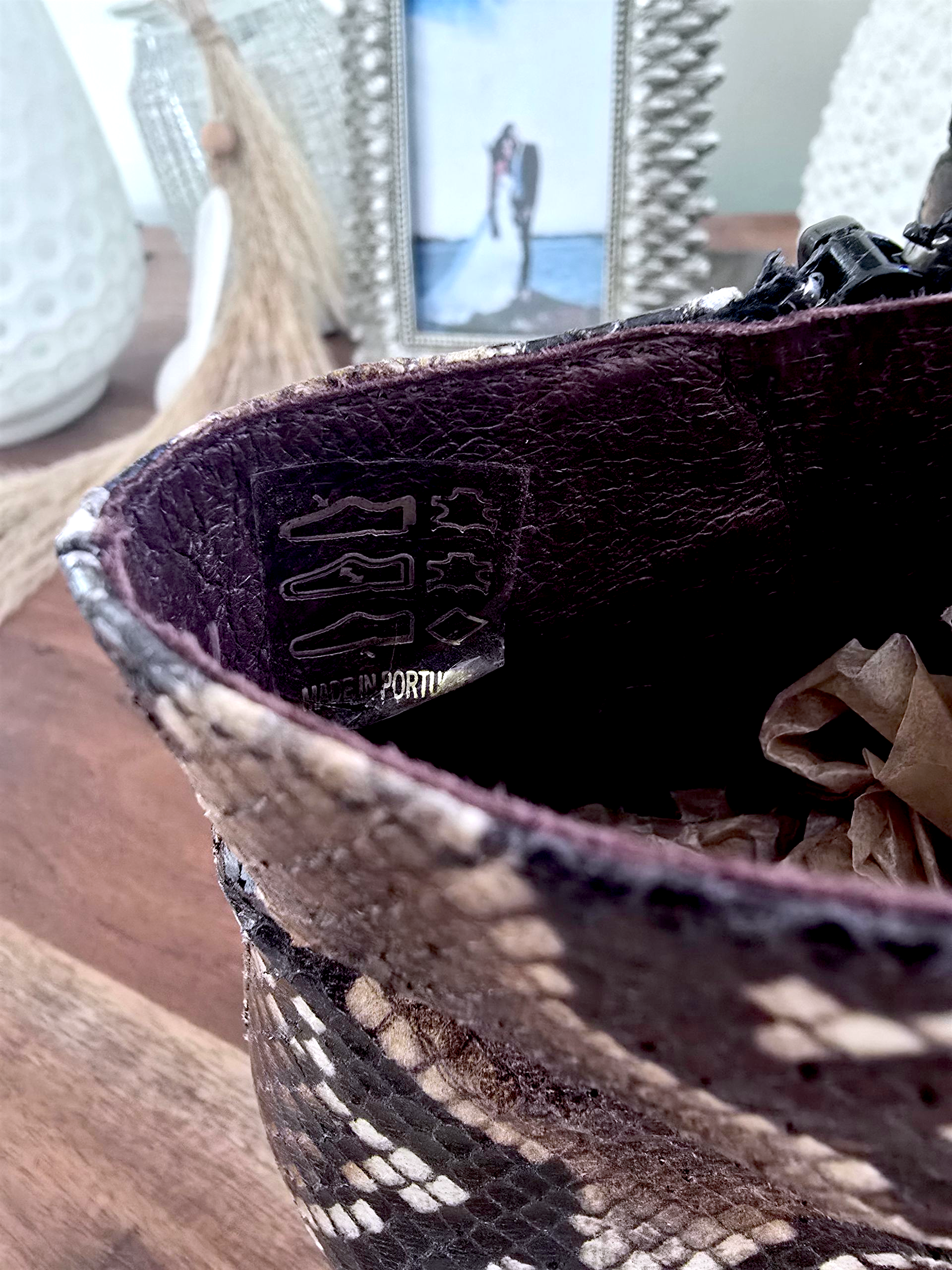 Santiags Amyna python 100% cuir