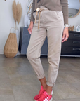 Pantalon jeeging beige