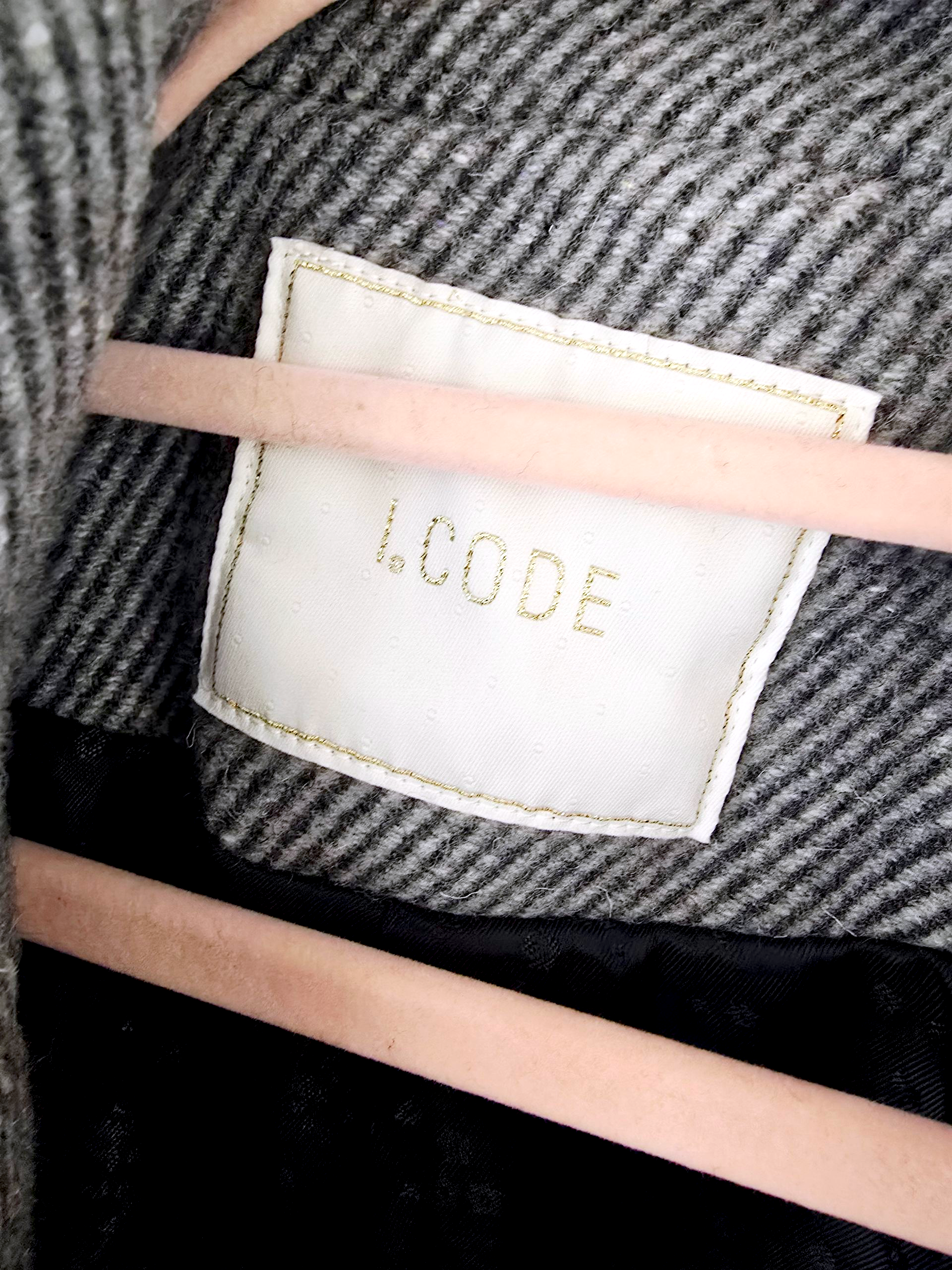 Manteau chevron et léopard gris