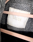 Manteau chevron et léopard gris