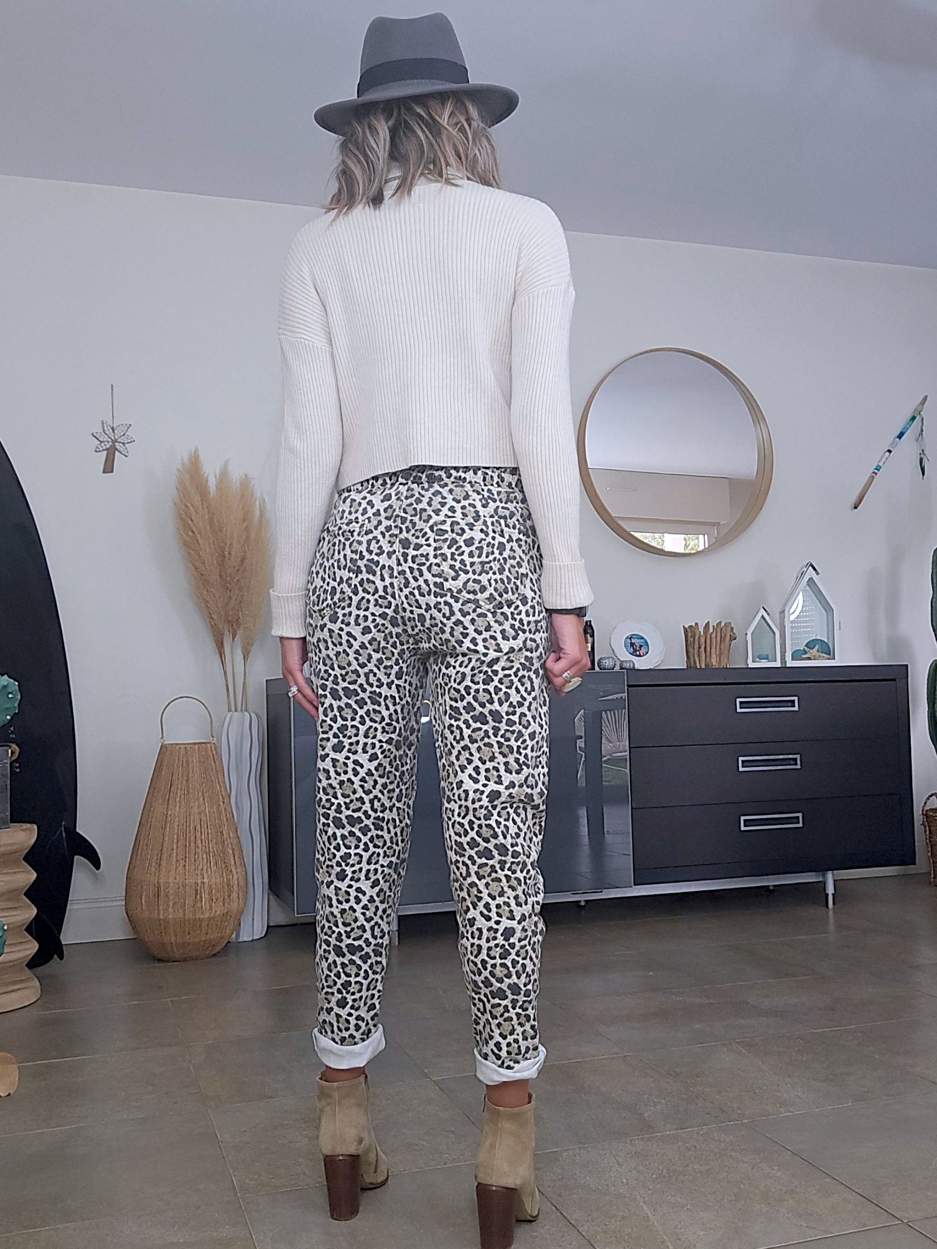 Pantalon jeeging léopard