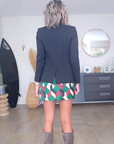 Veste rock-chic laine et cuir