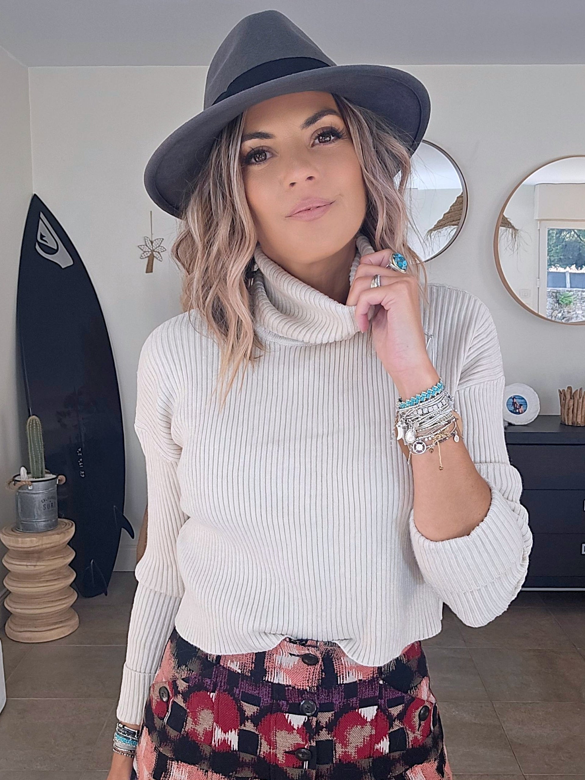 Pull col roulé cachemire beige - 𝐌𝐚𝐫𝐢𝐧𝐚𝟒𝟒𝐟𝐚𝐦𝐢𝐥𝐲