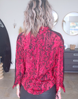 Chemise python rouge