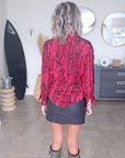 Chemise python rouge