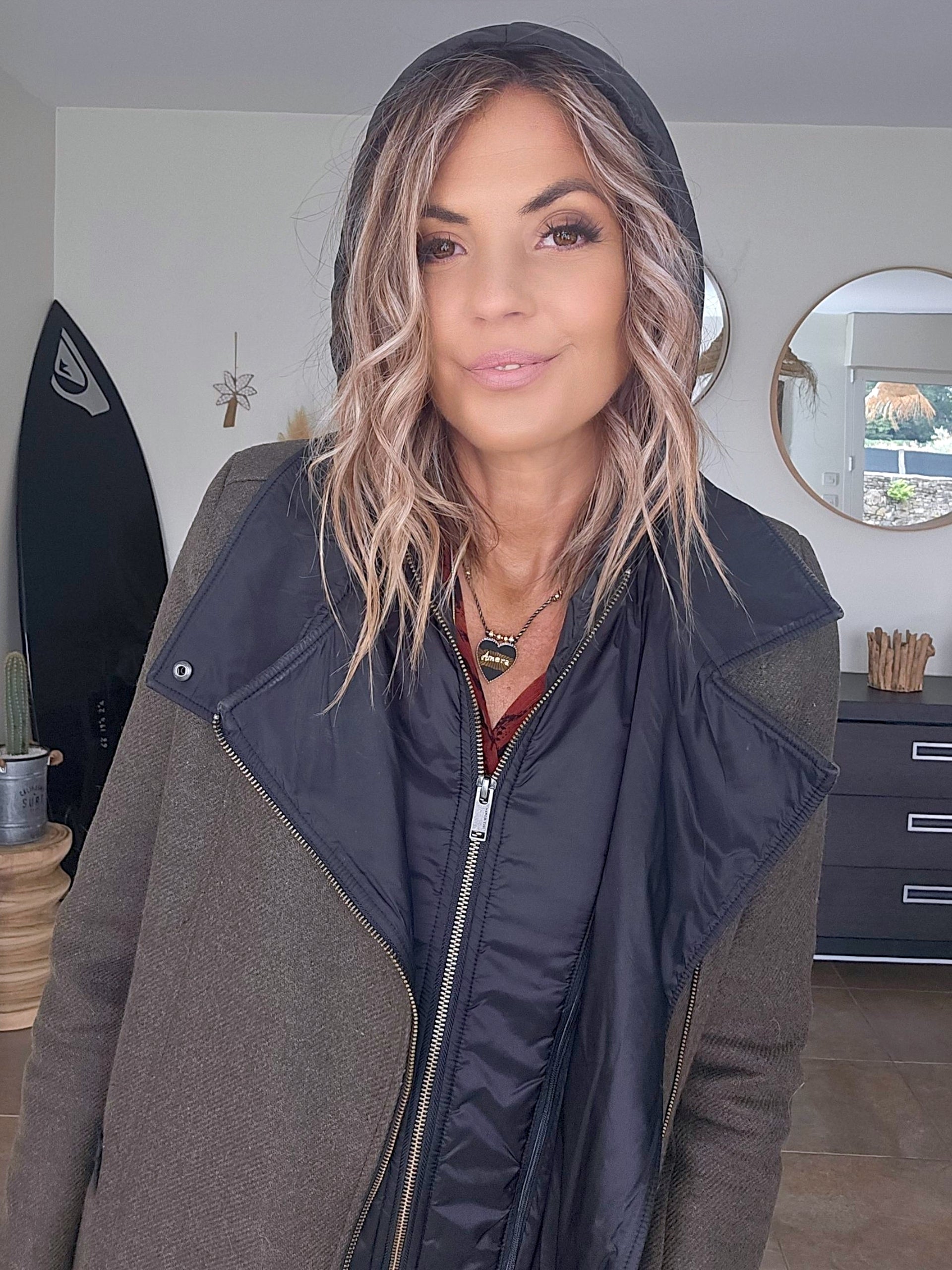 Manteau kaki en laine