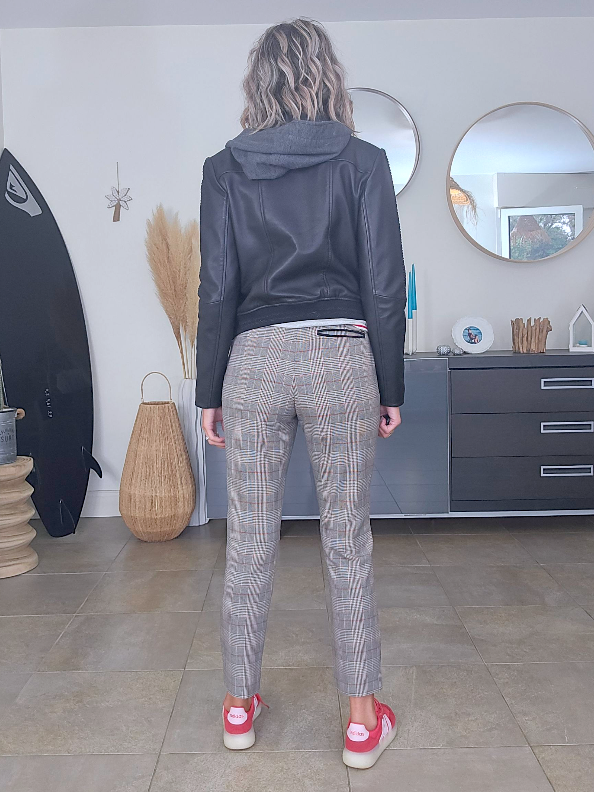 Bombers noir cuir véritable