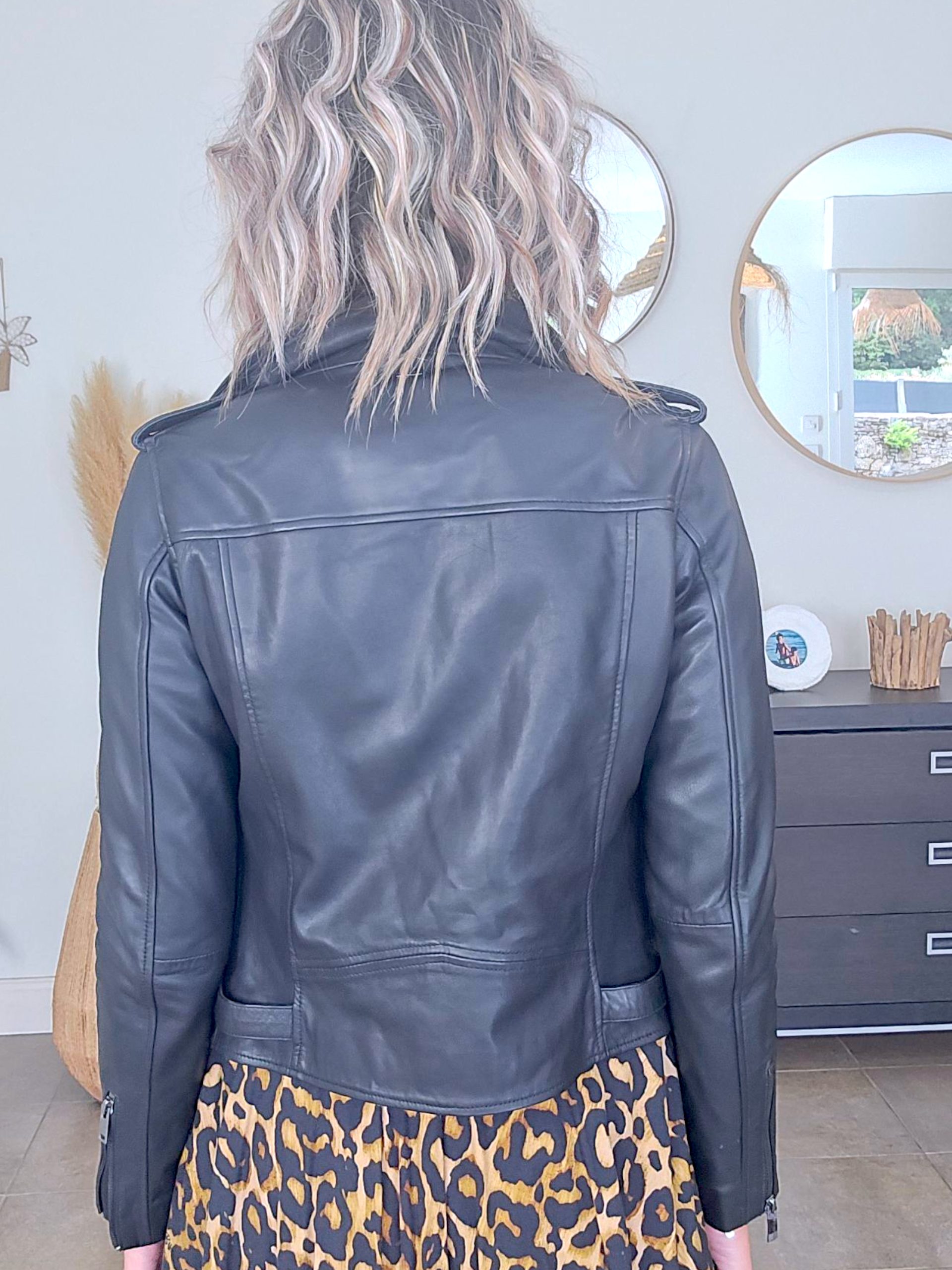 Perfecto noir en cuir