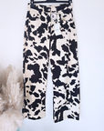 Pantalon en toile de coton imprimé animal