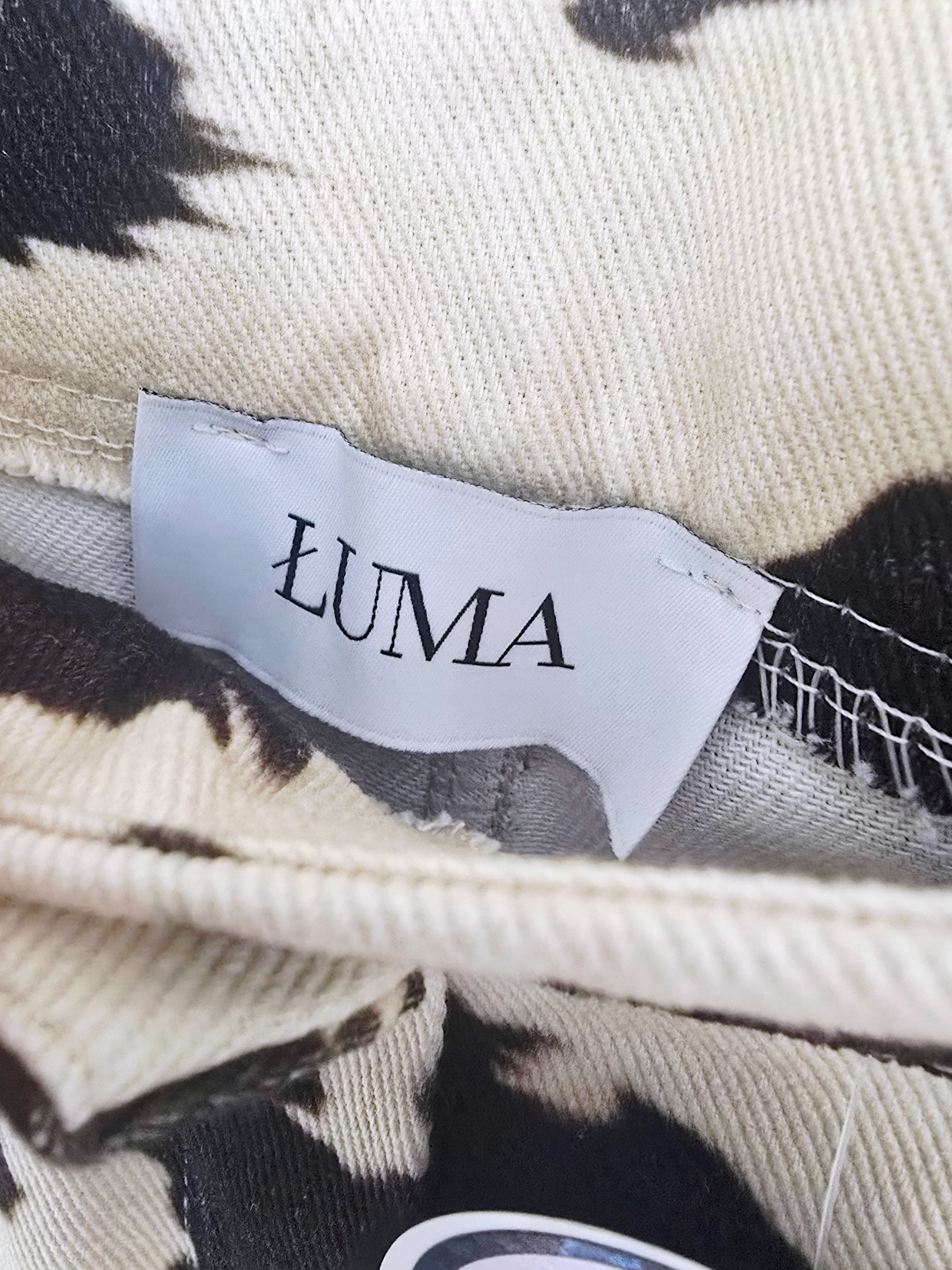 Pantalon en toile de coton imprimé animal