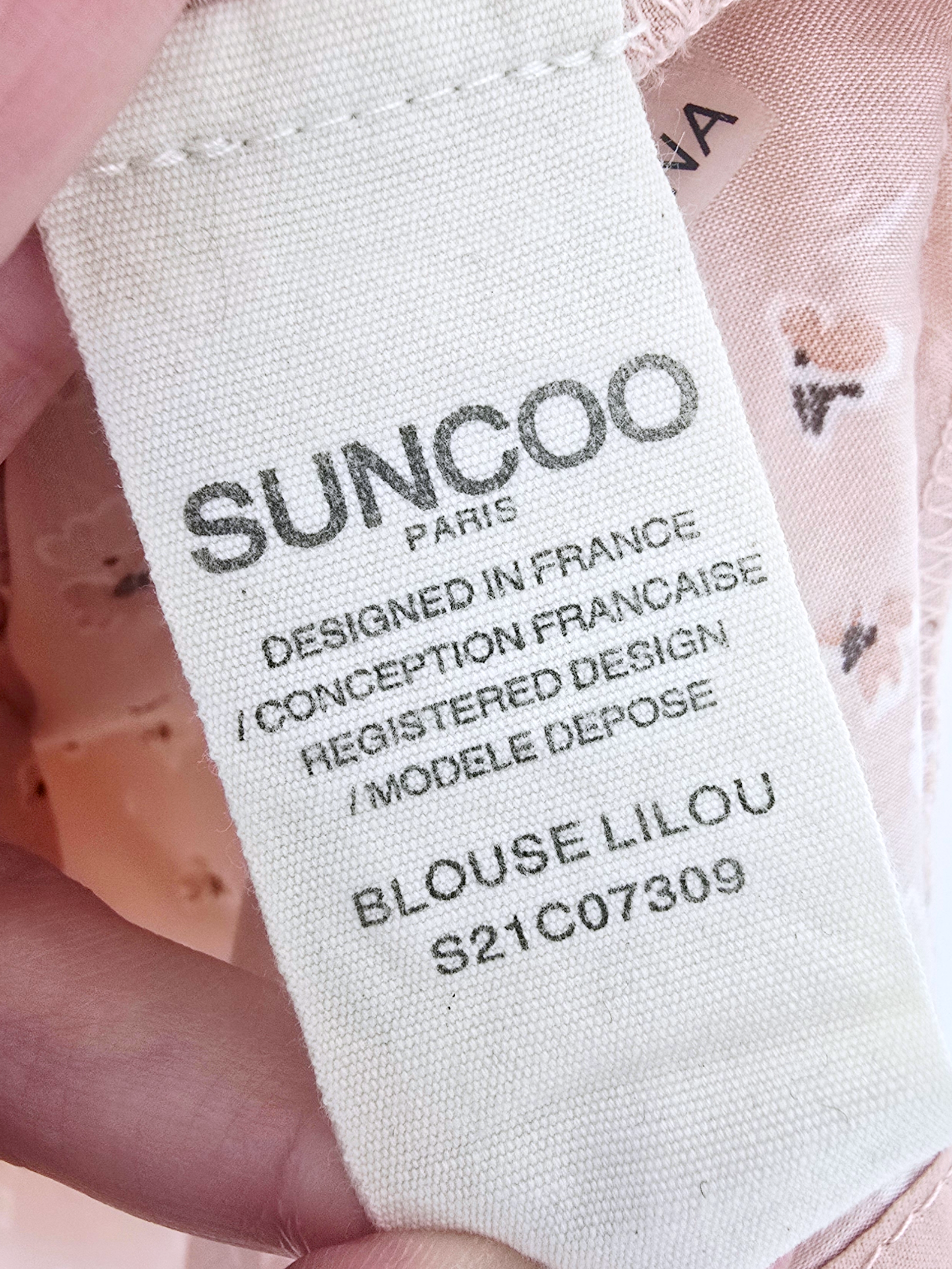 Chemise rose saumon fleurie