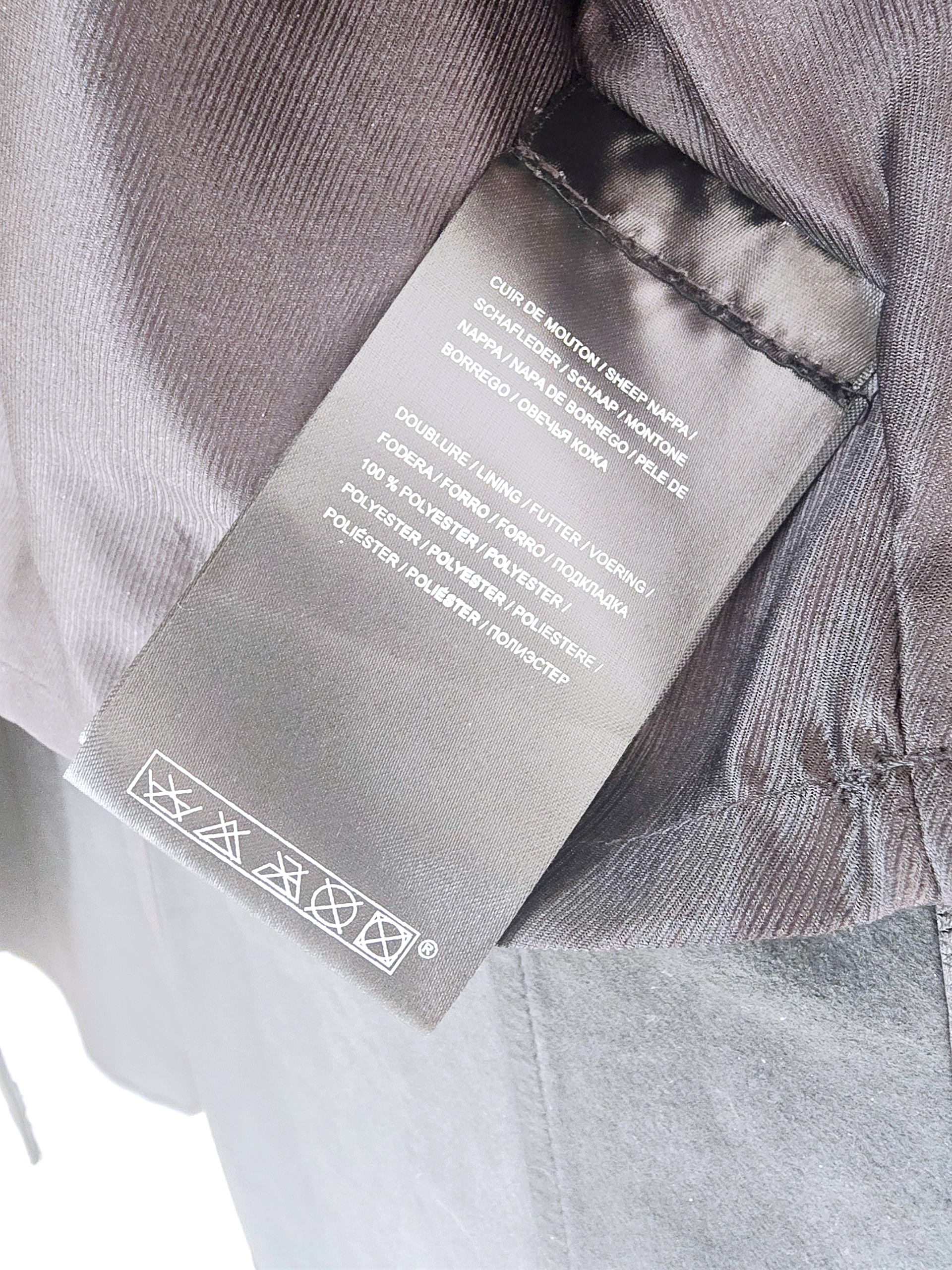 Chemise noire 100% cuir agneau