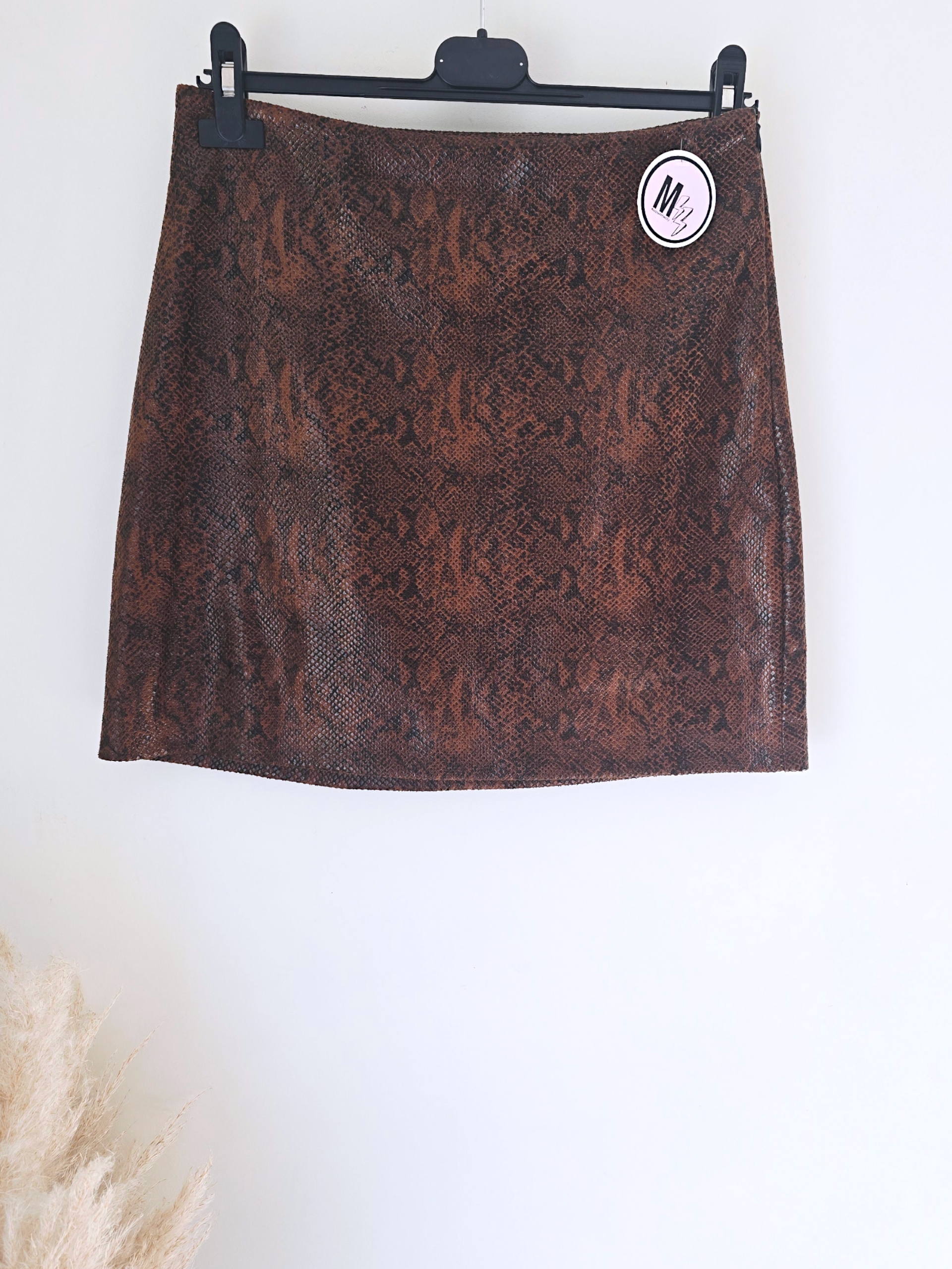 Jupe python marron