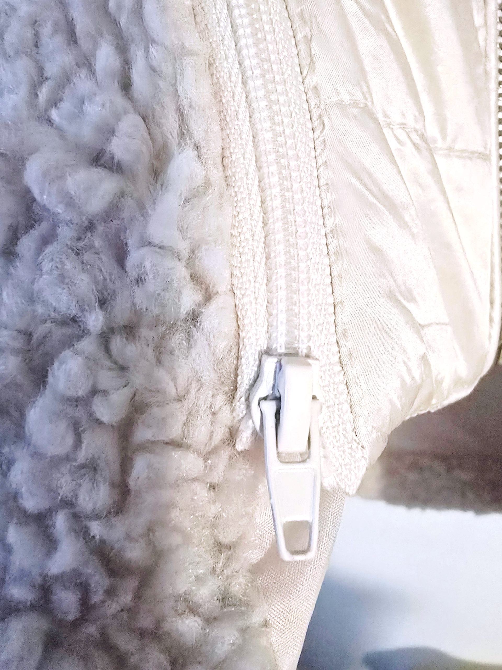 Manteau bouclette beige