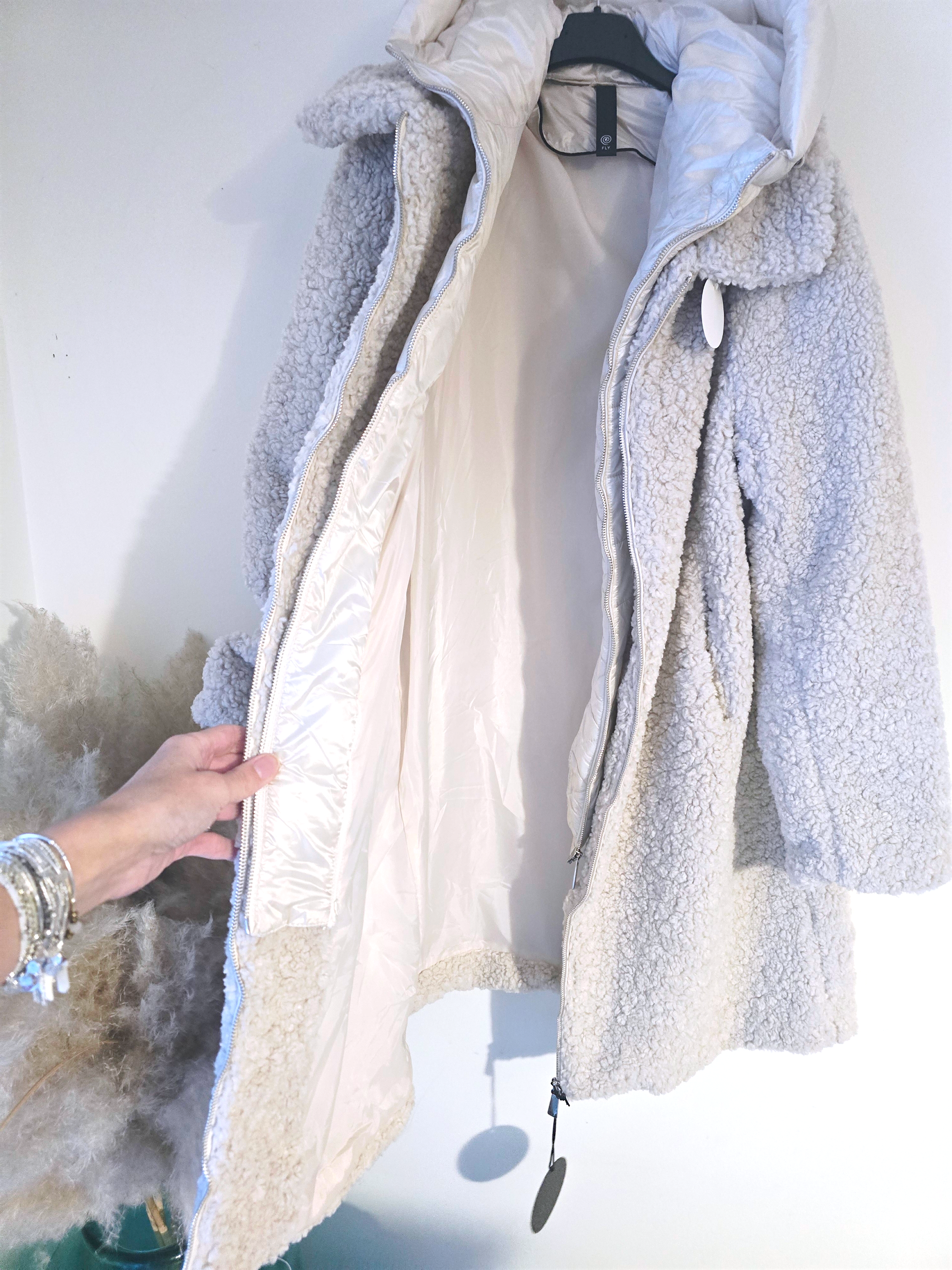 Manteau bouclette beige