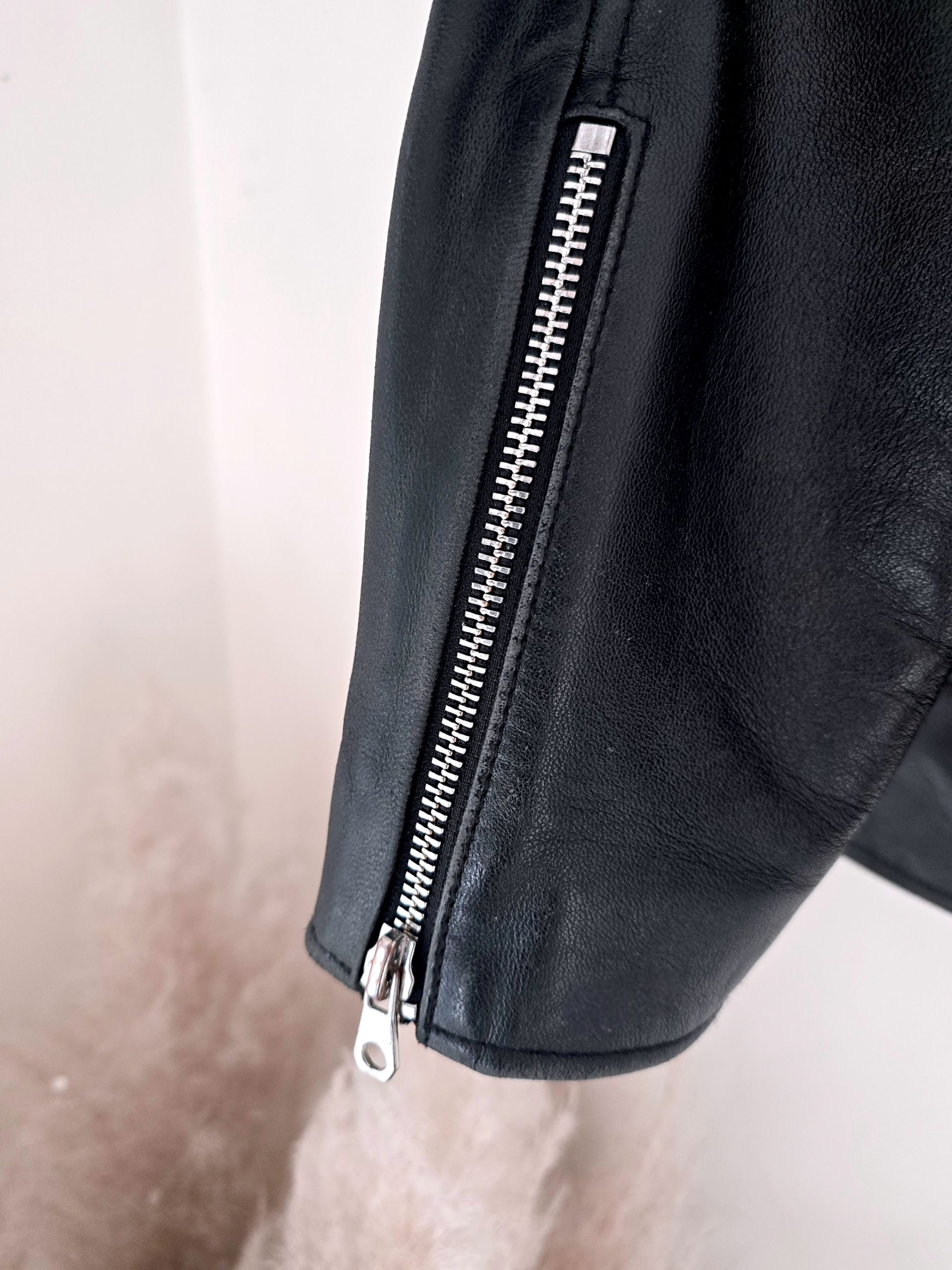 Perfecto noir matelassé 100% cuir