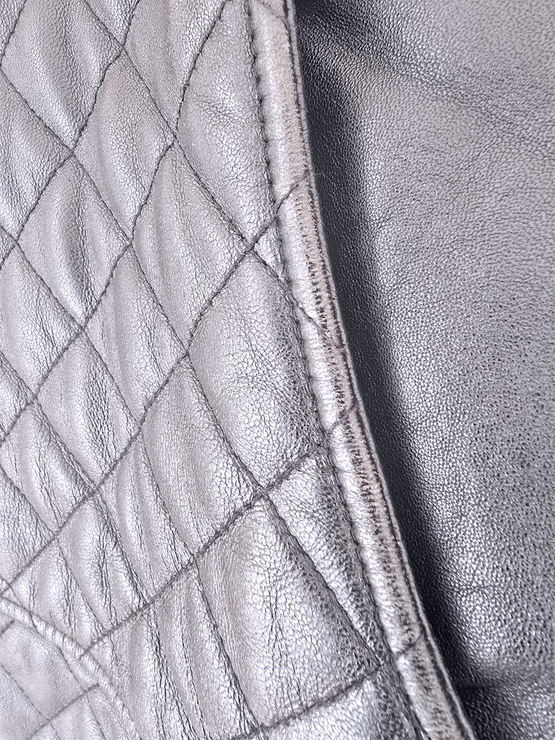 Perfecto noir matelassé 100% cuir