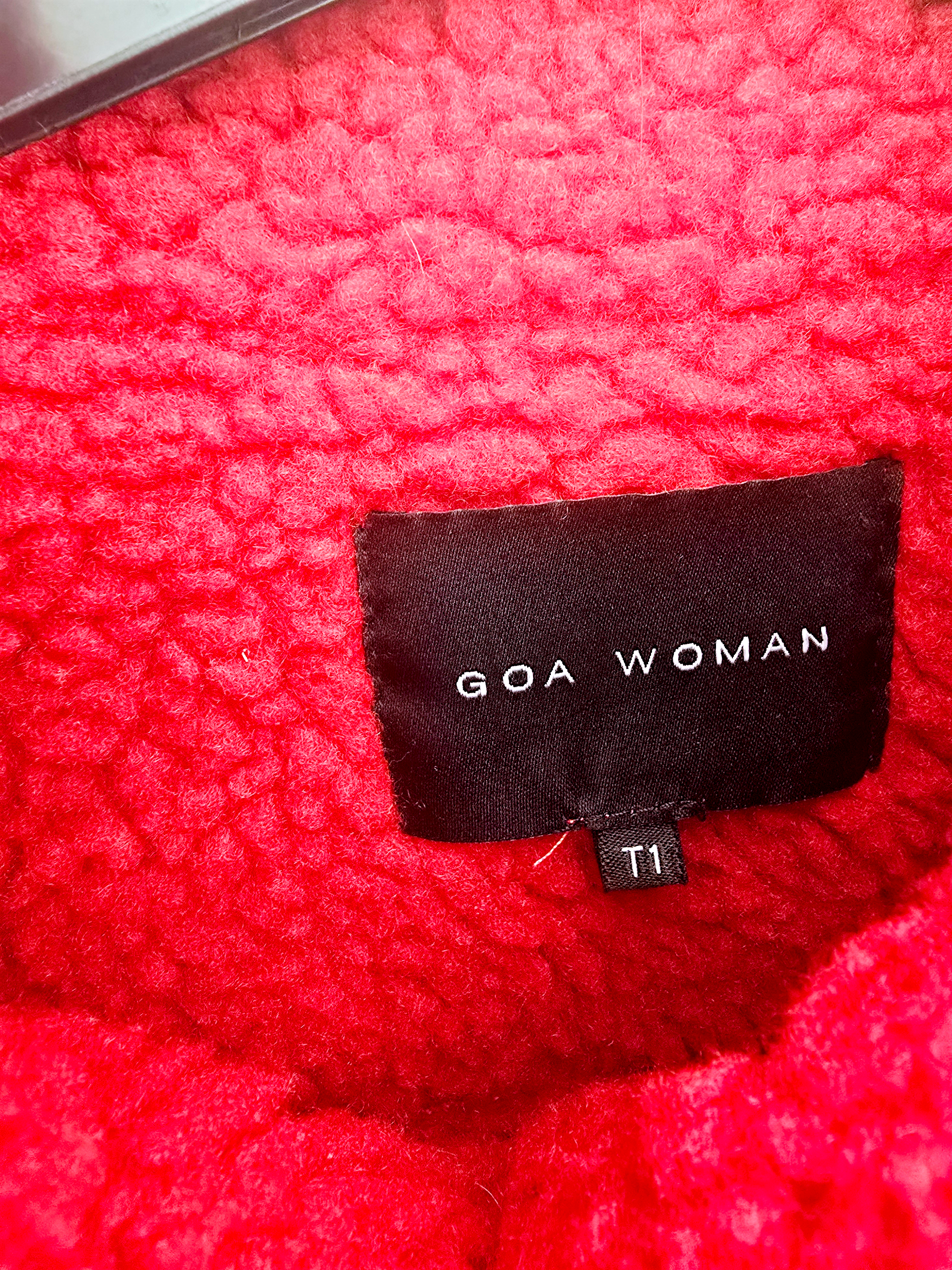 Perfecto rouge fausse fourrure