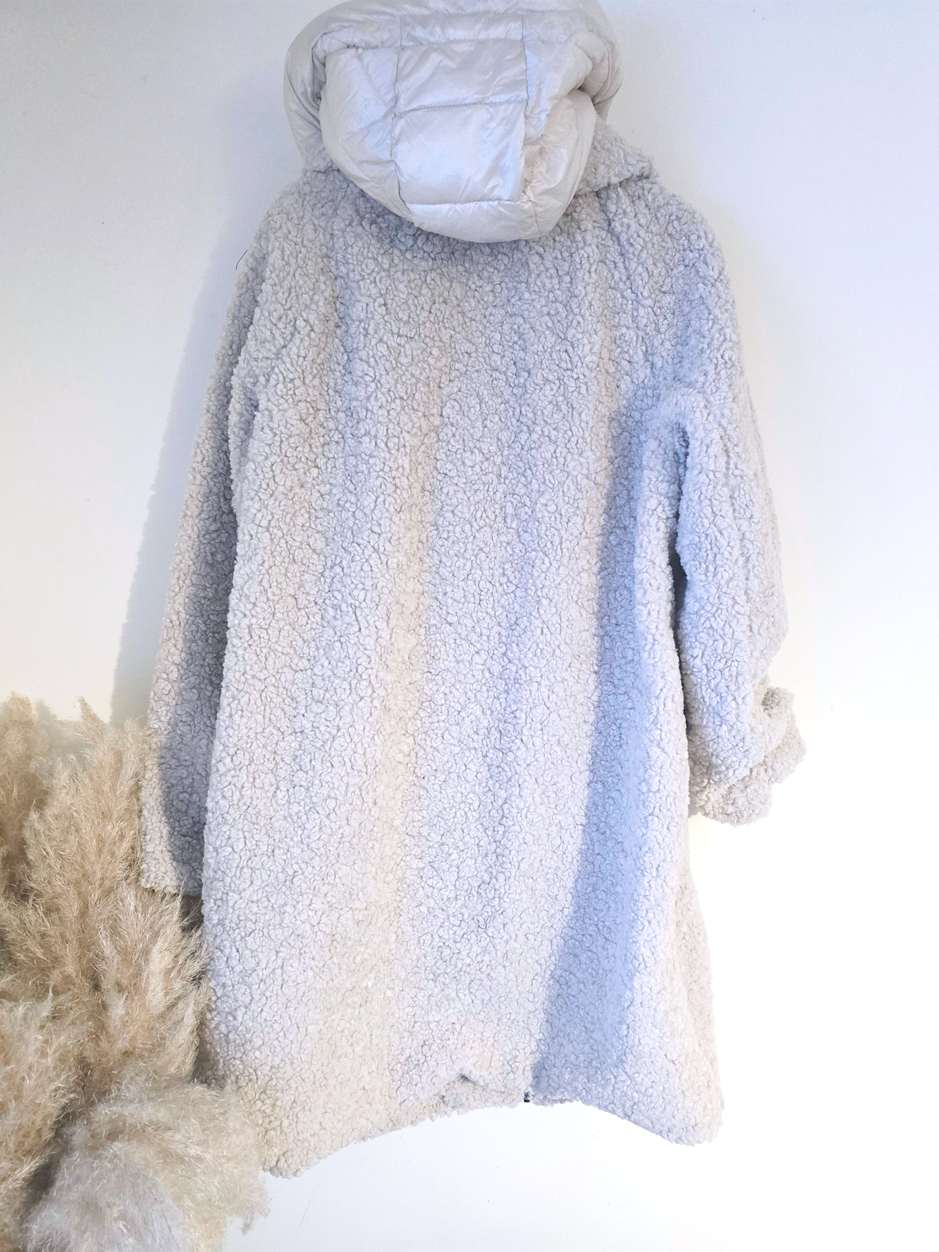 Manteau bouclette beige