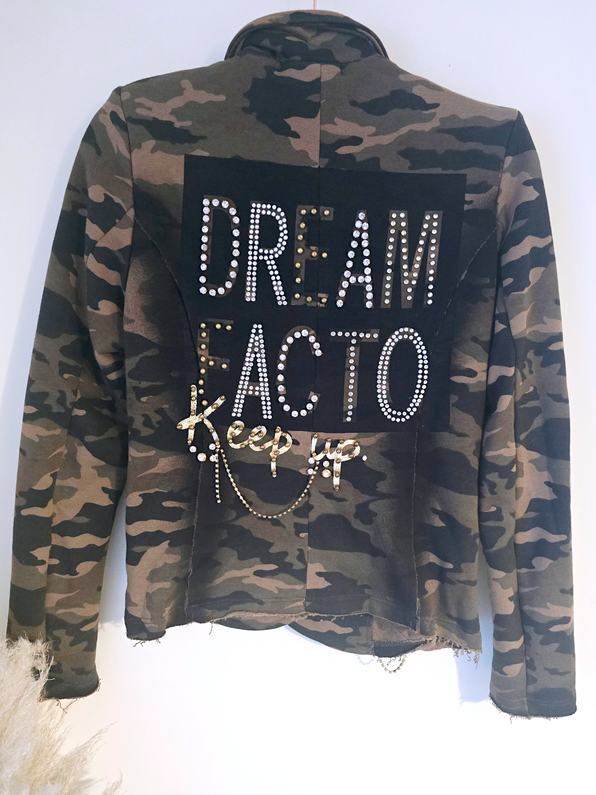 Veste cintrée camouflage kaki