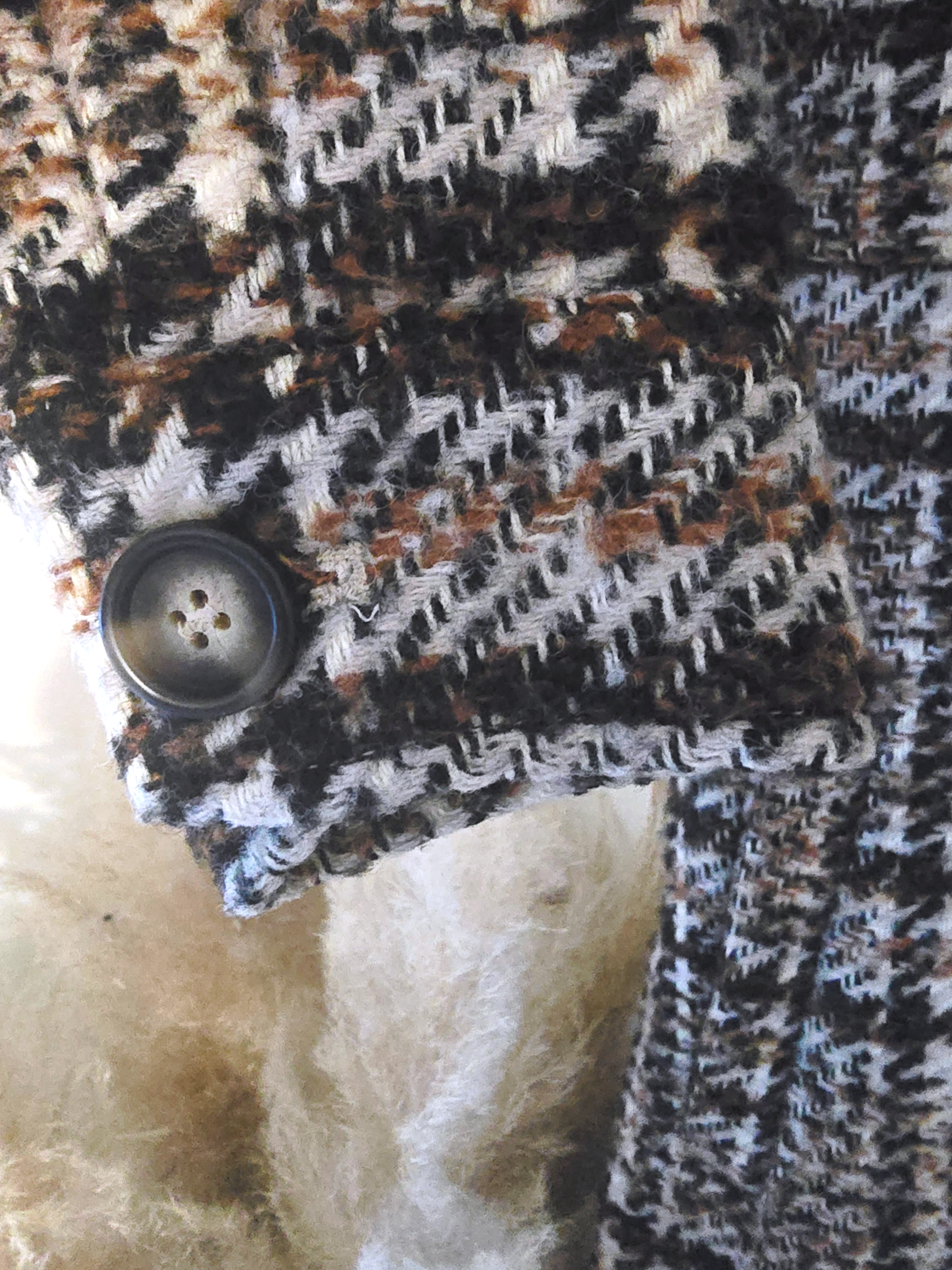 Veste Surchemise tweed à carreaux.