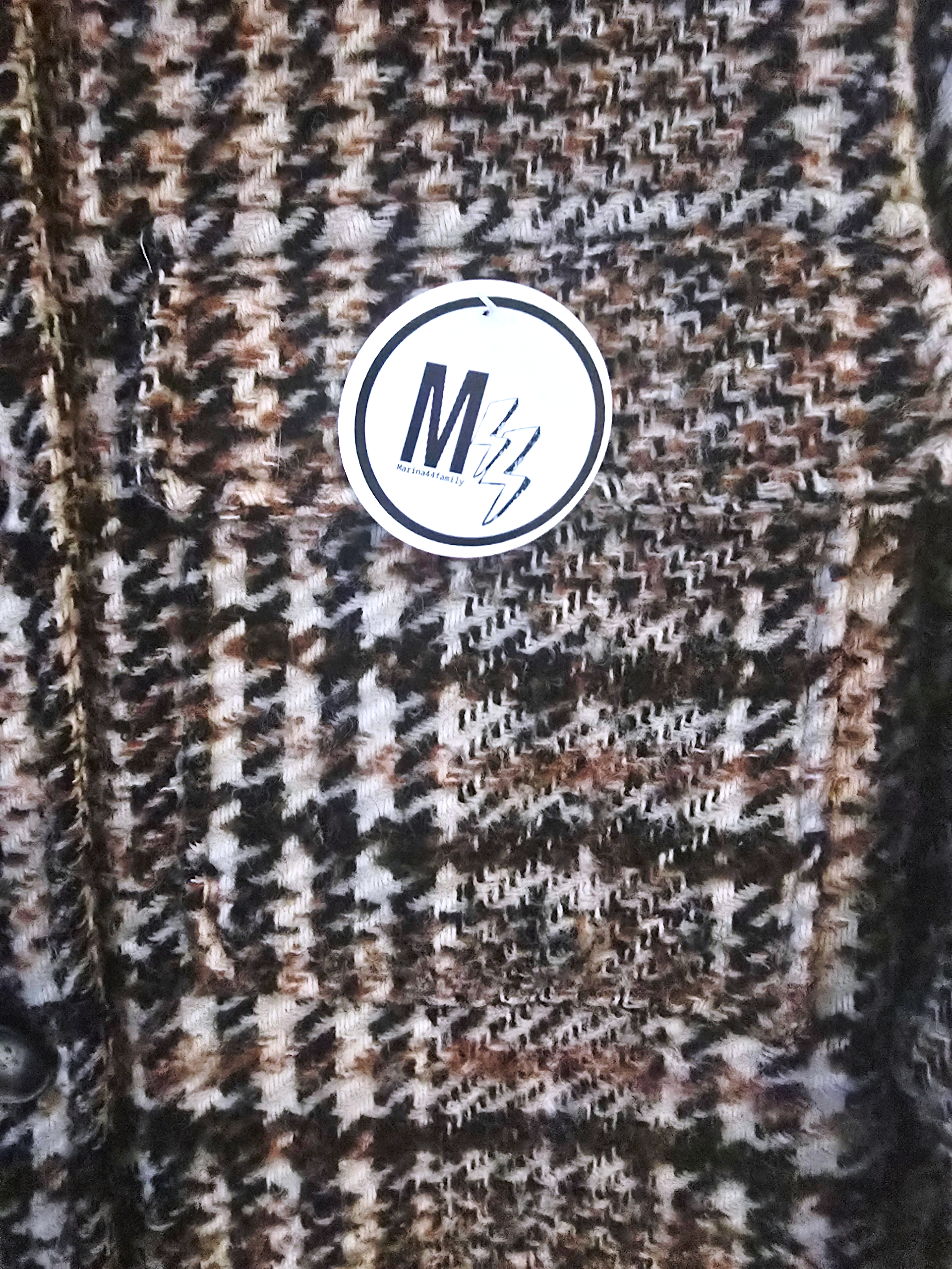 Veste Surchemise tweed à carreaux.