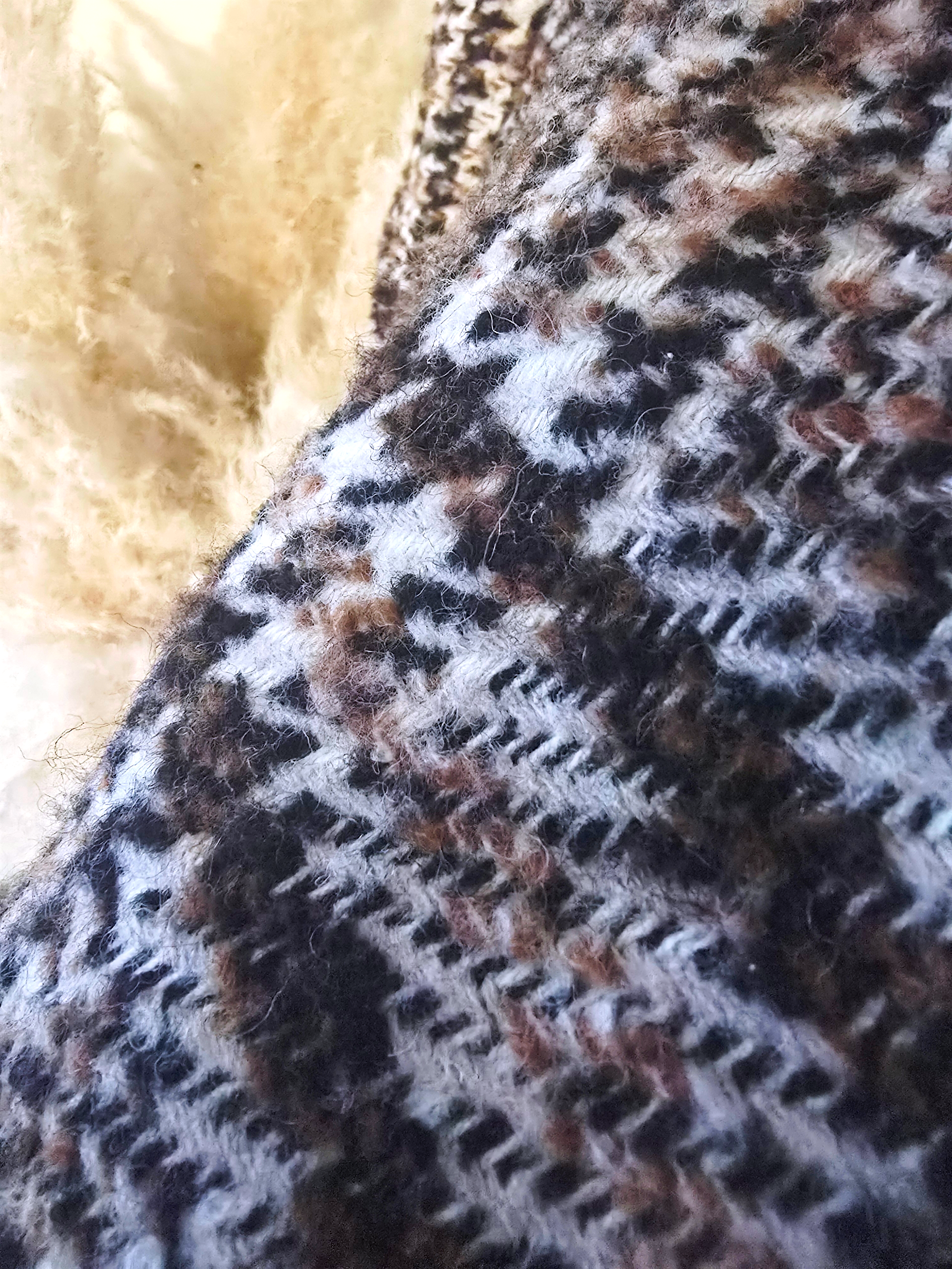 Veste Surchemise tweed à carreaux.