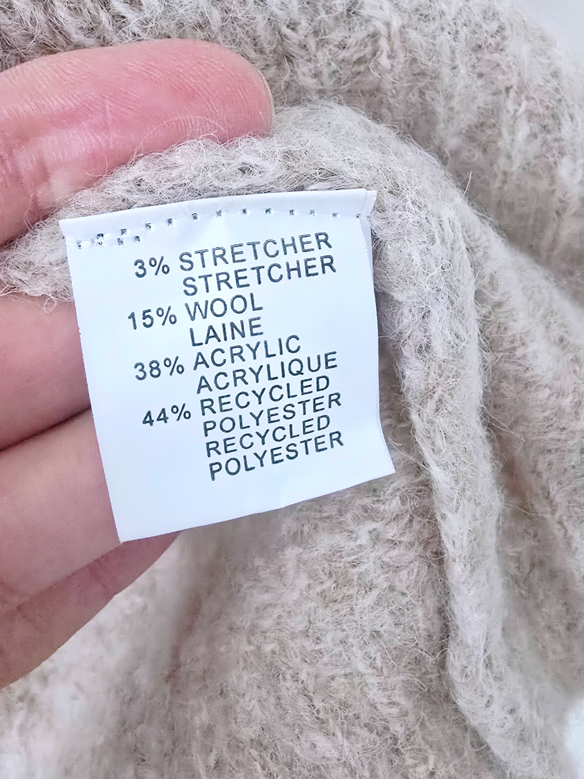 Pull beige à maille chaude