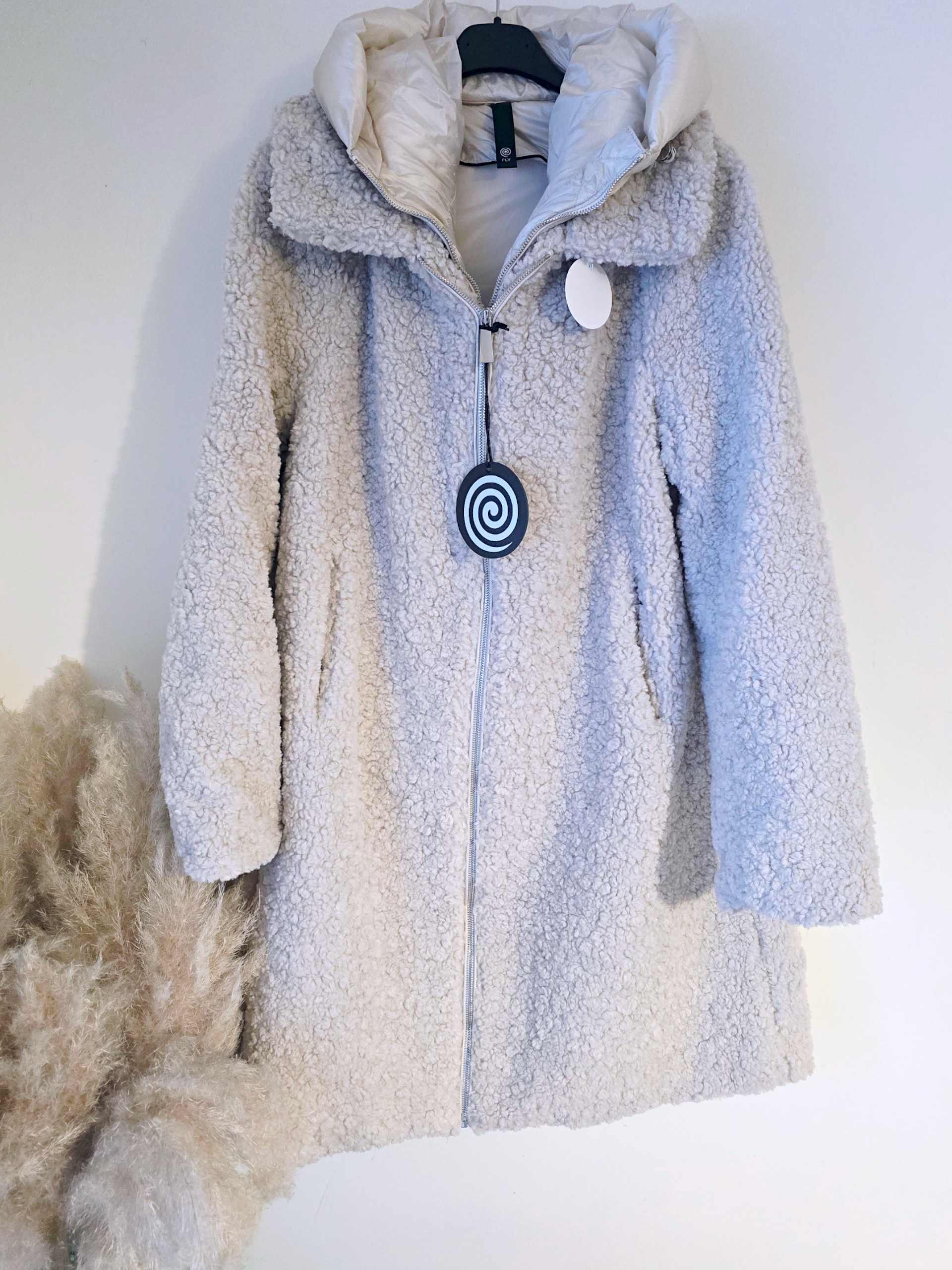 Manteau bouclette beige