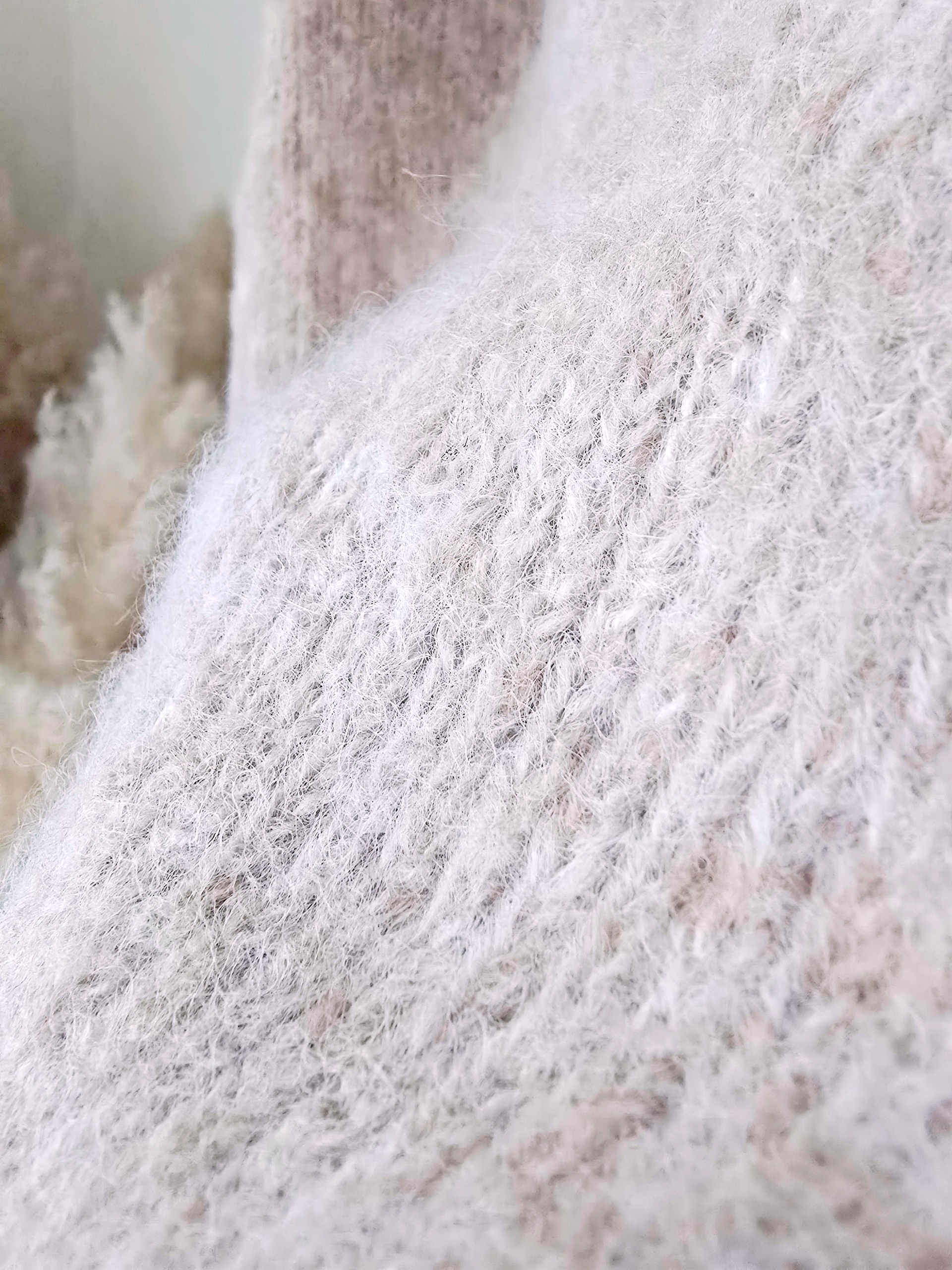 Pull beige à maille chaude