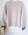 Pull beige à maille chaude