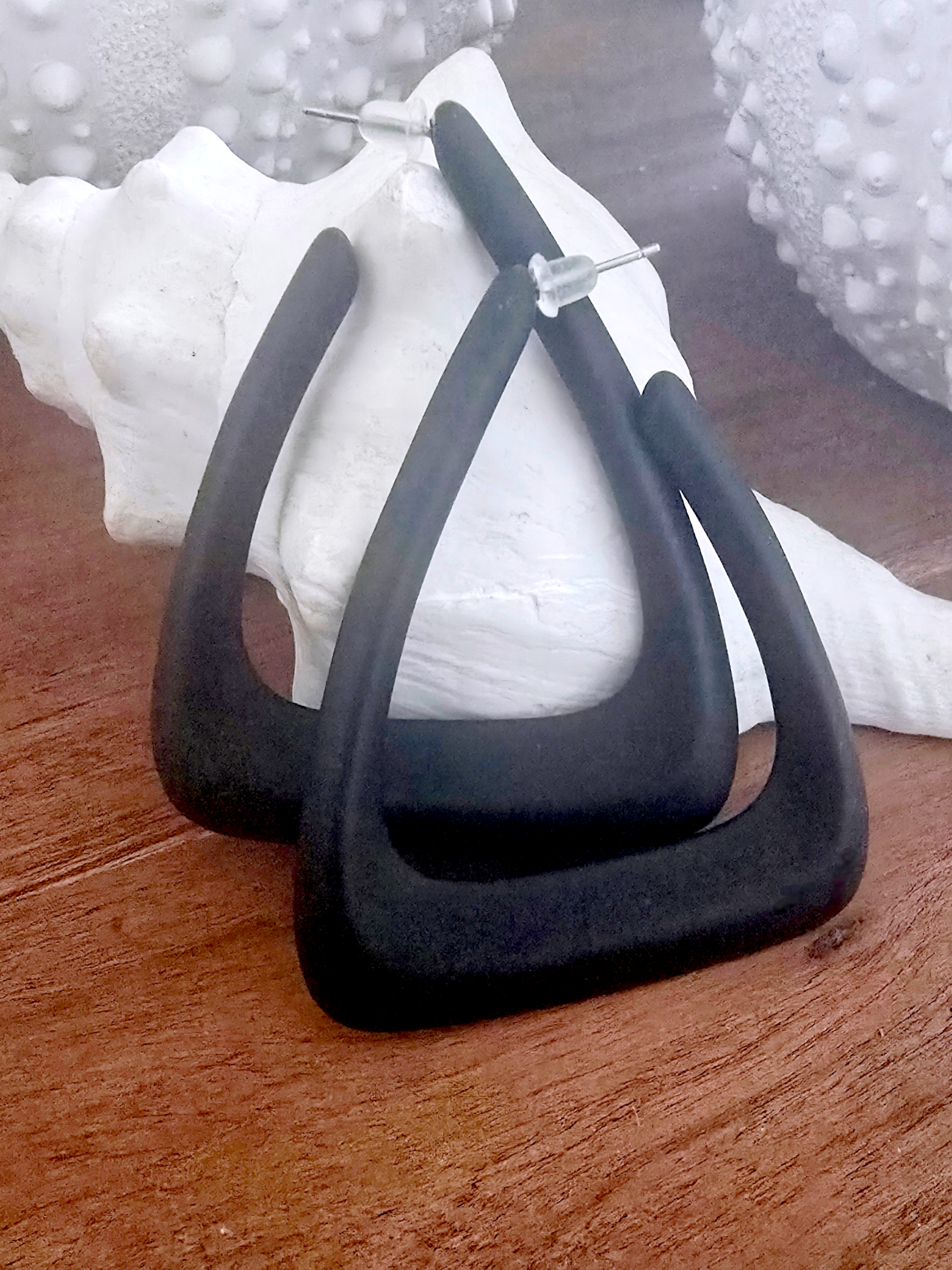 Boucles d'oreilles noires