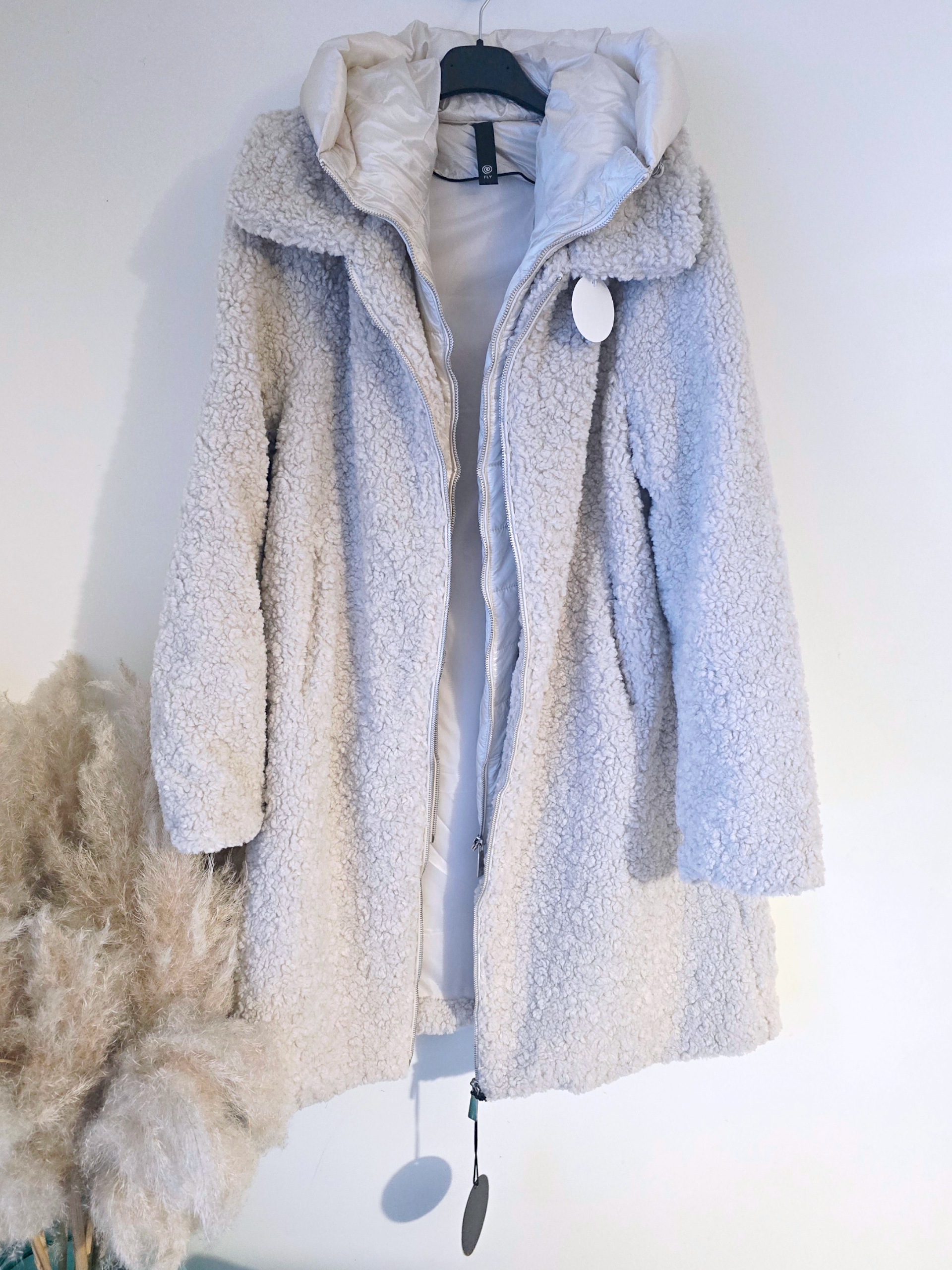 Manteau bouclette beige