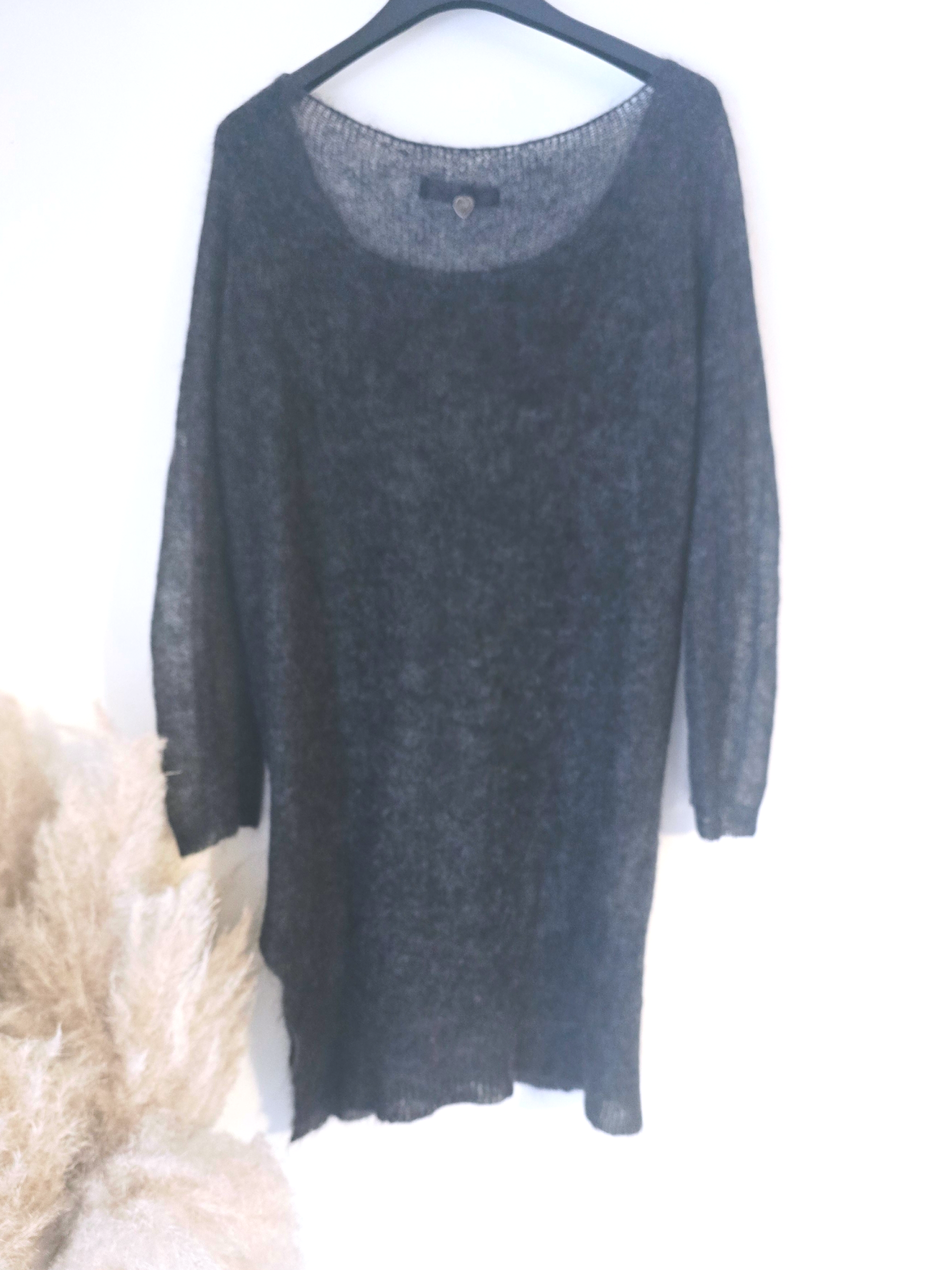Robe pull gris anthracite