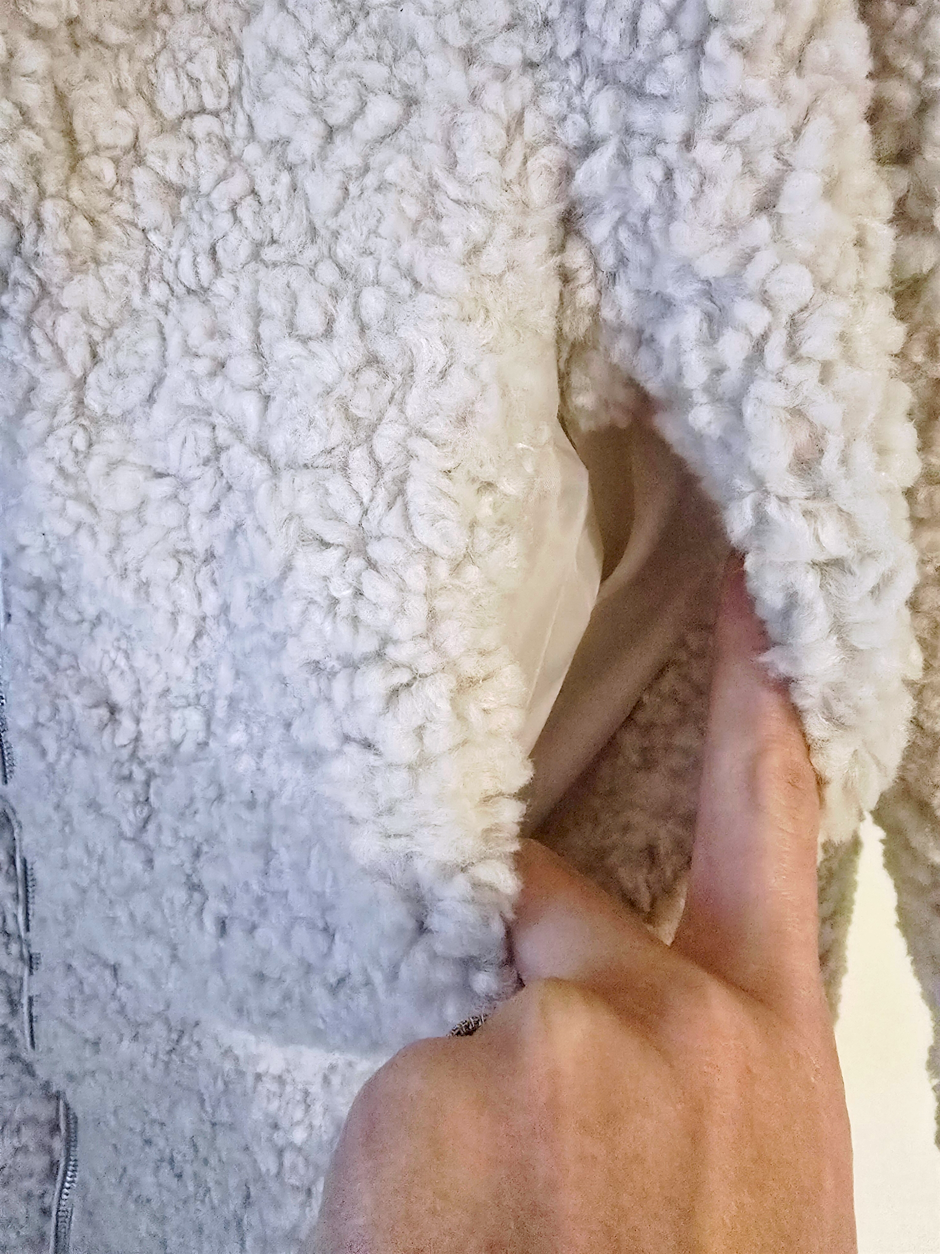 Manteau bouclette beige