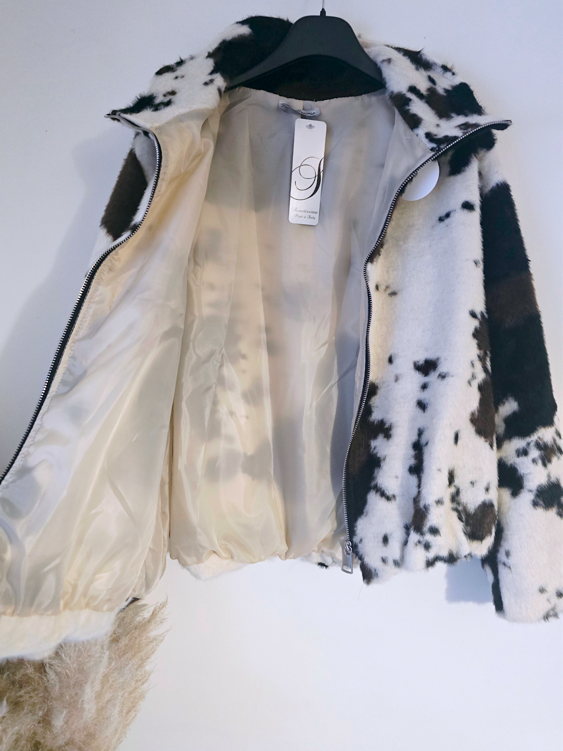 Bomber poilu à imprimé animal