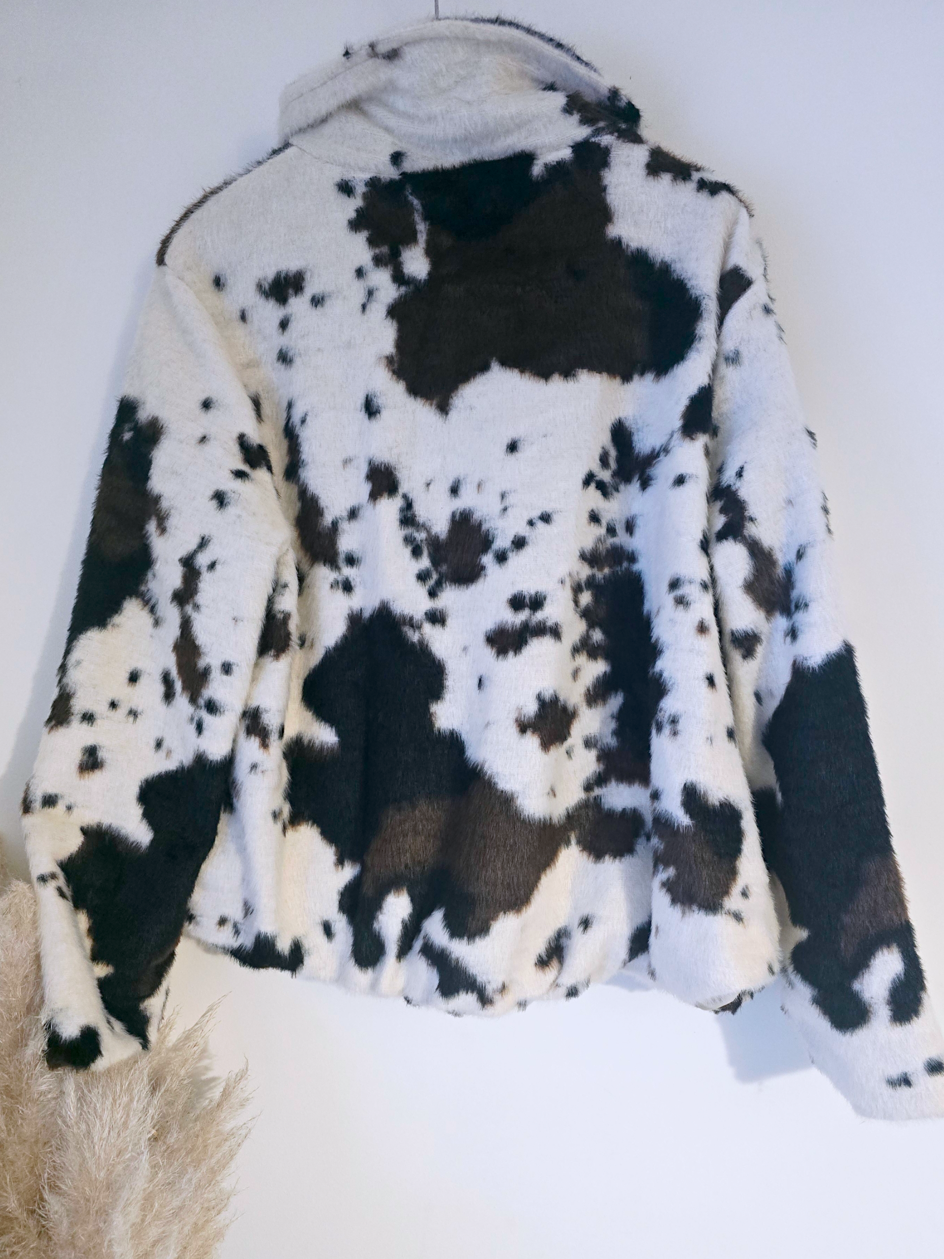 Bomber poilu à imprimé animal