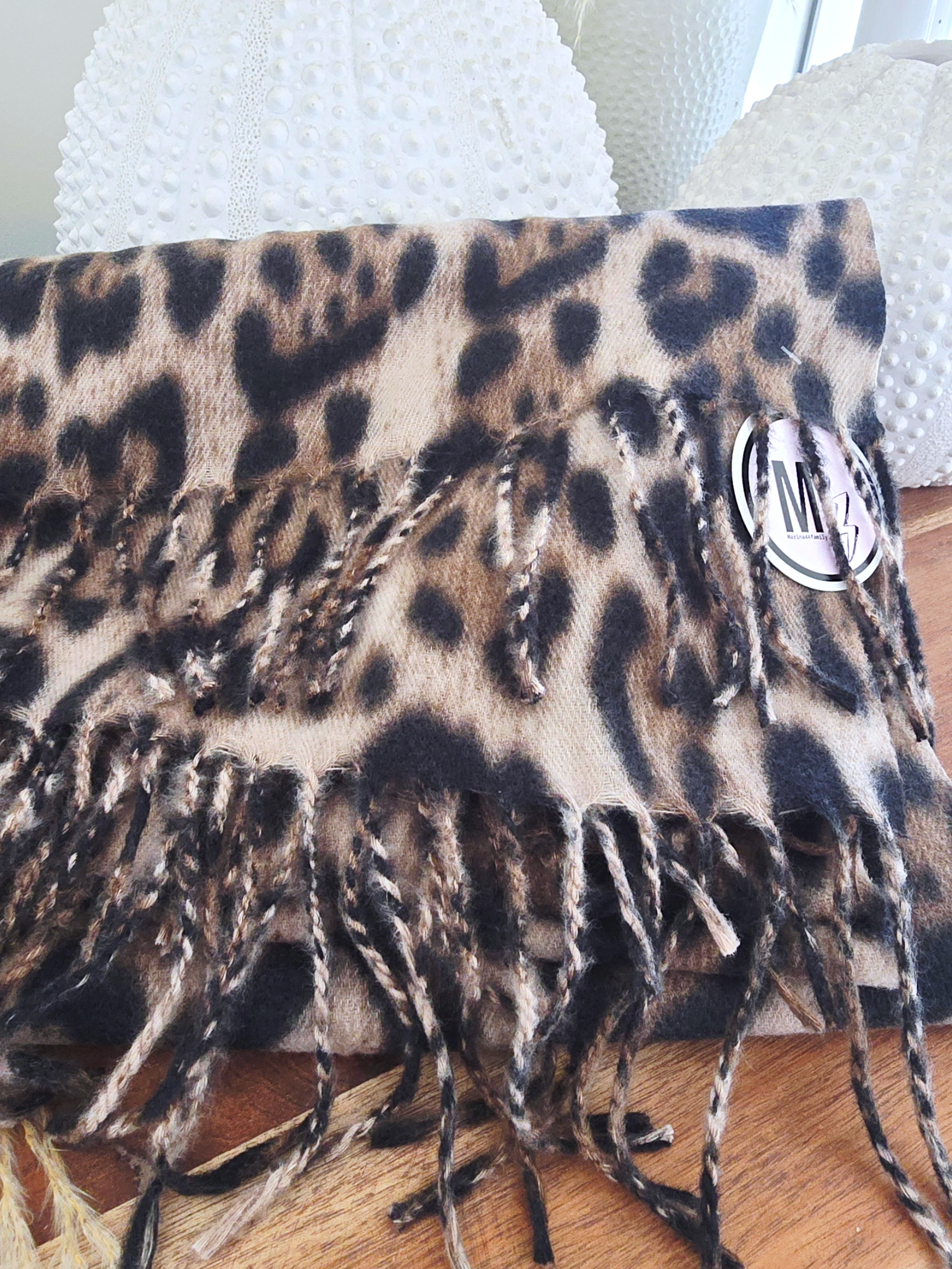 Long écharpe léopard