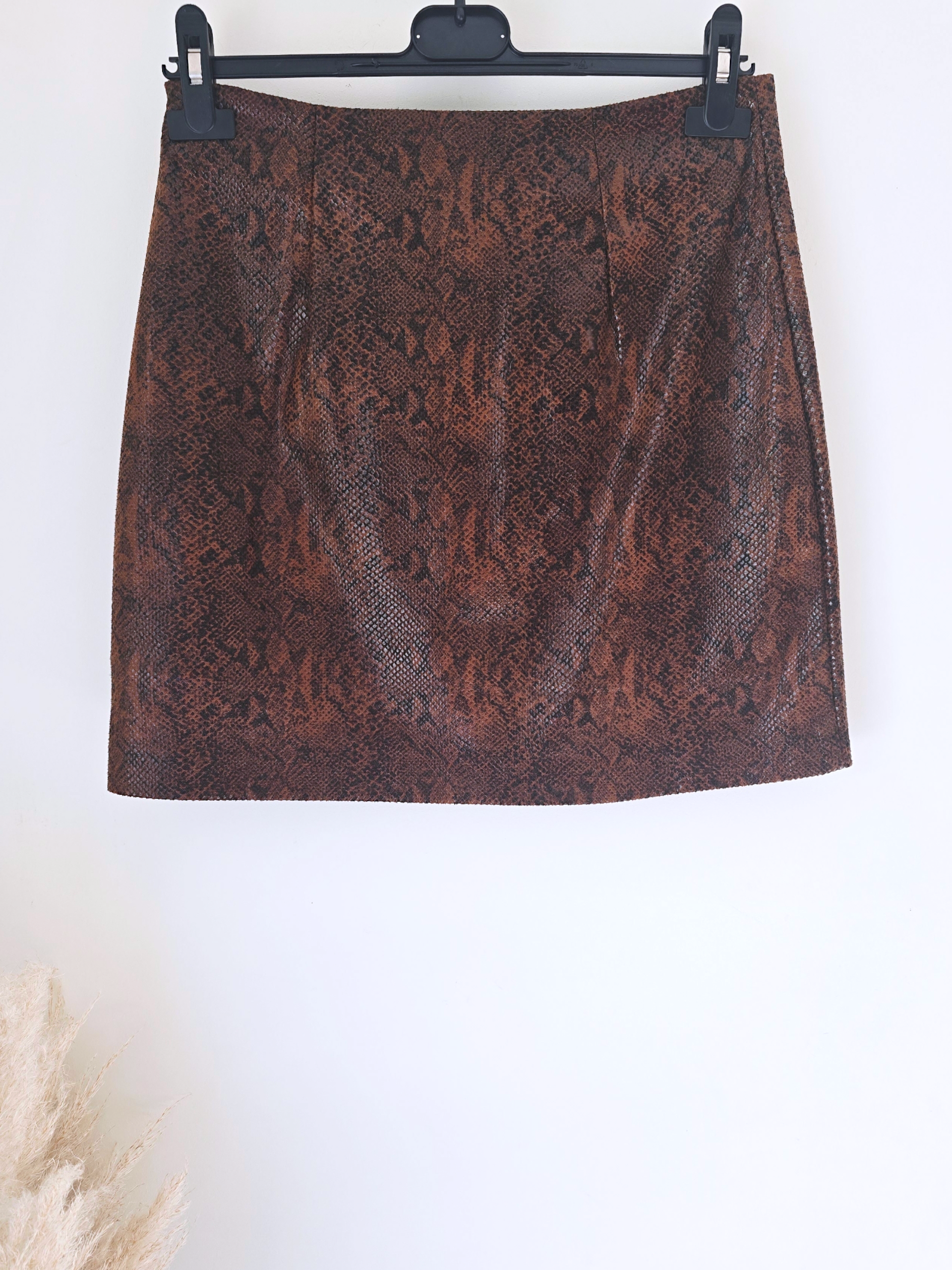 Jupe python marron