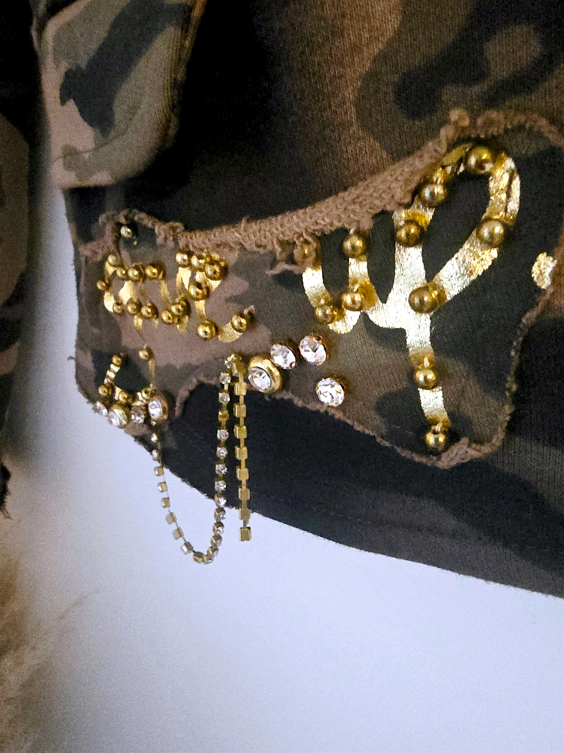 Veste cintrée camouflage kaki