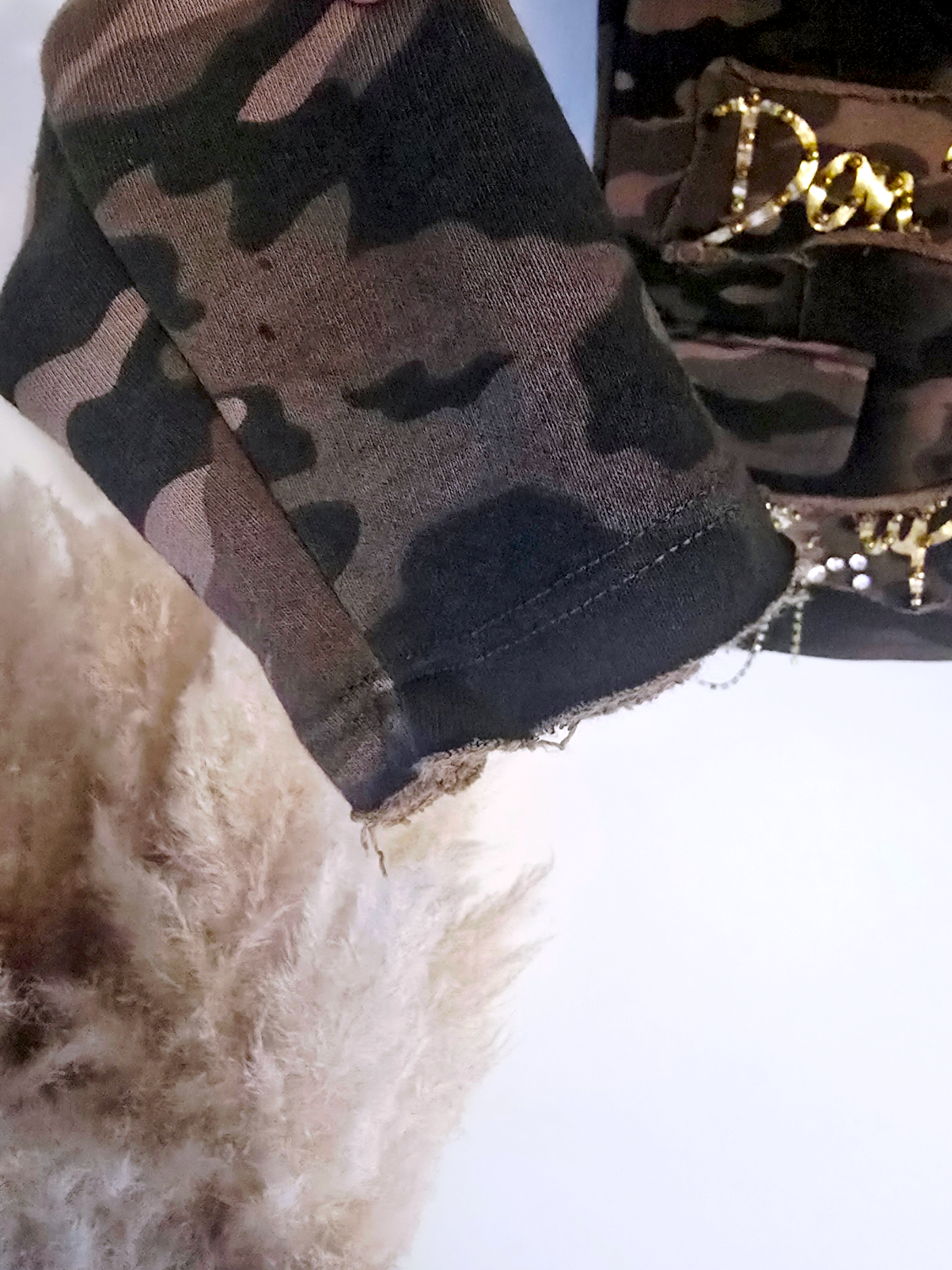 Veste cintrée camouflage kaki
