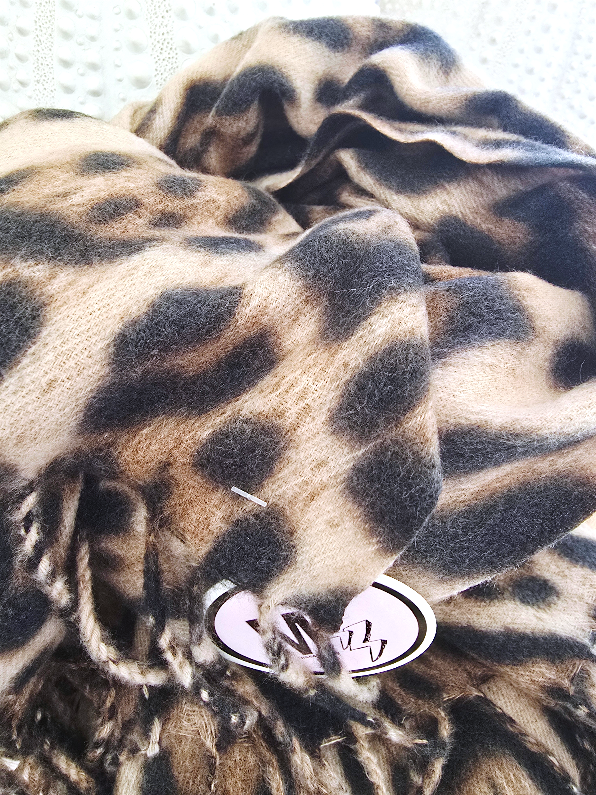 Long écharpe léopard