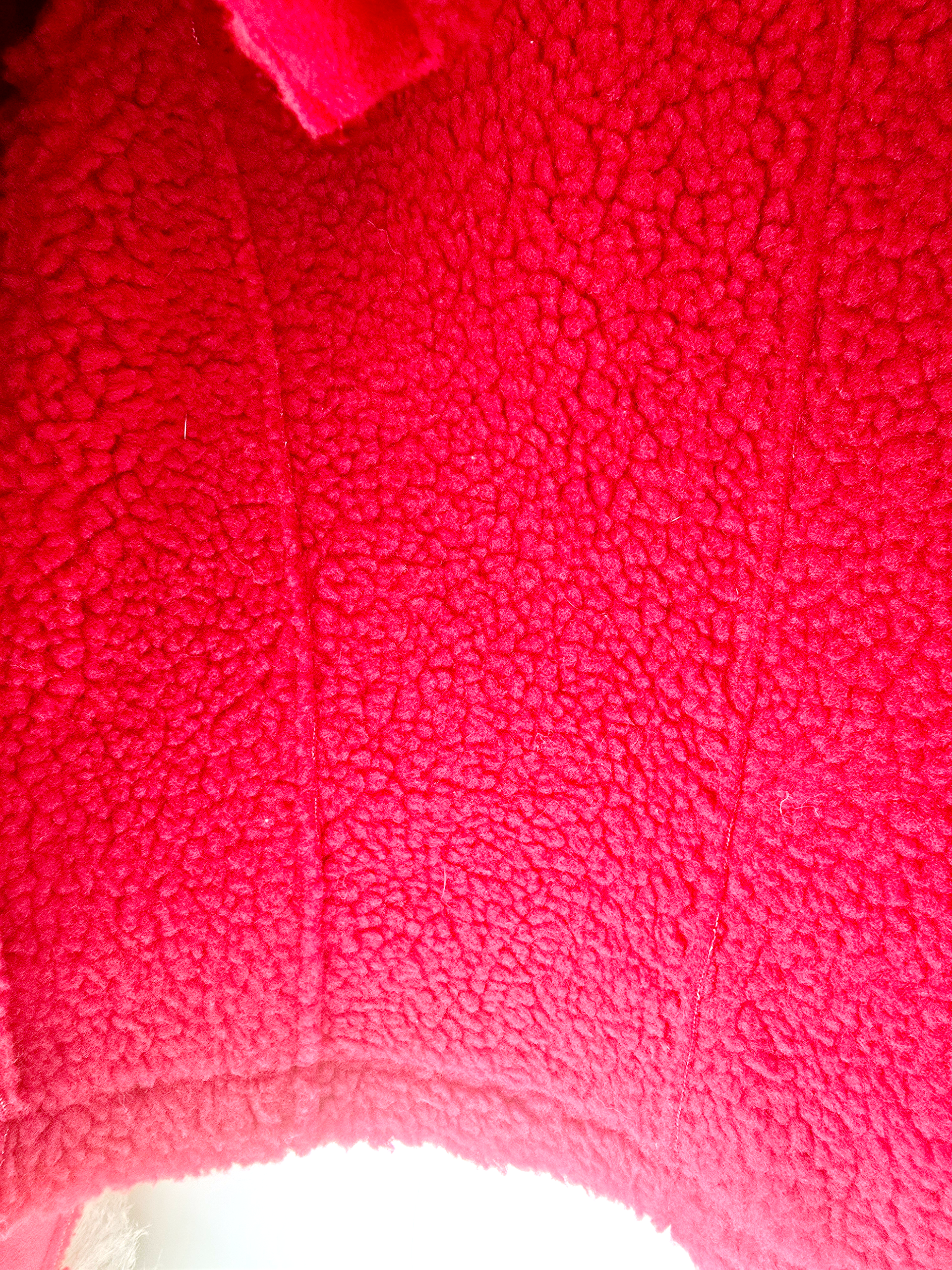 Perfecto rouge fausse fourrure