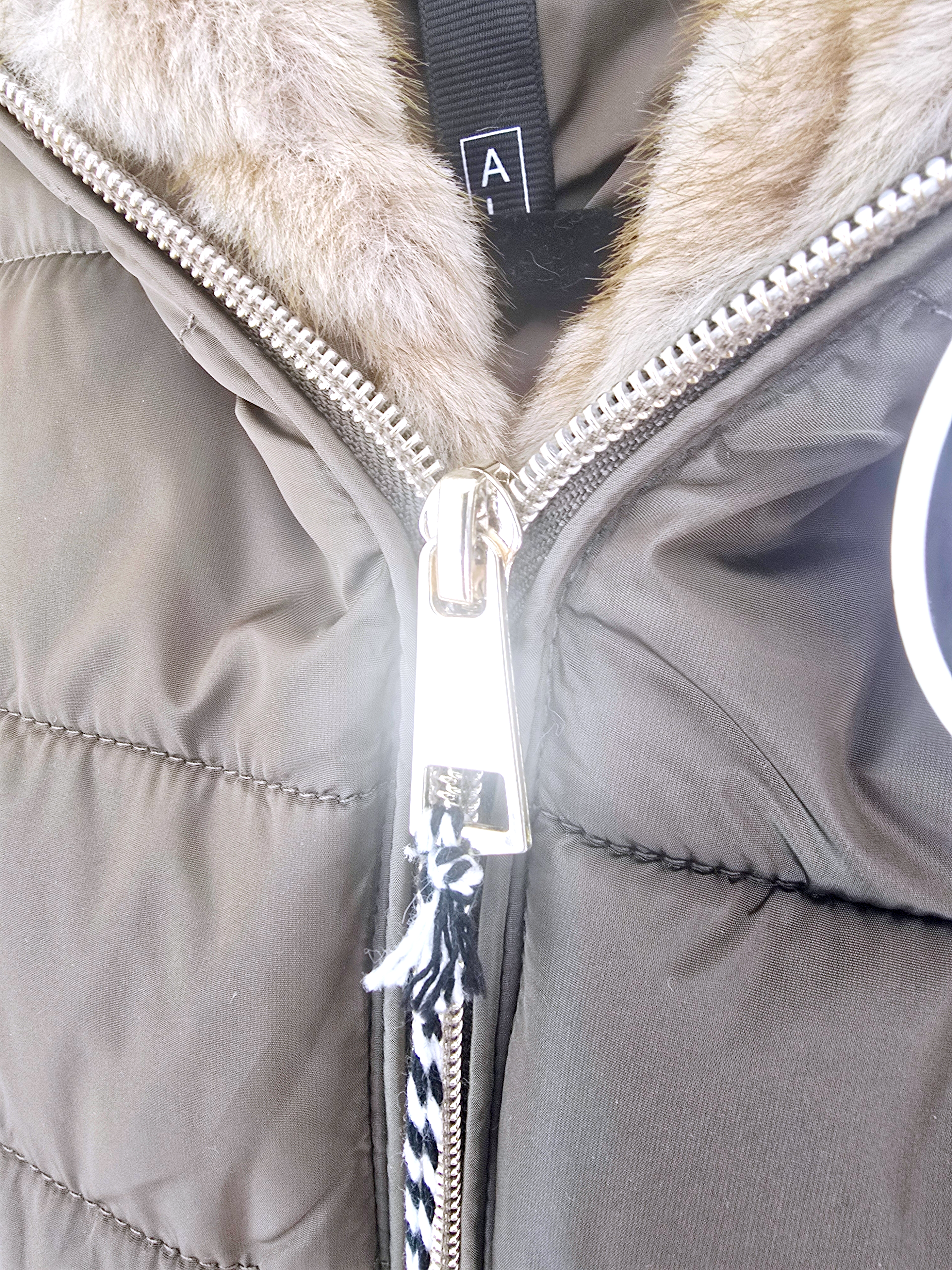 Doudoune matelassée kaki