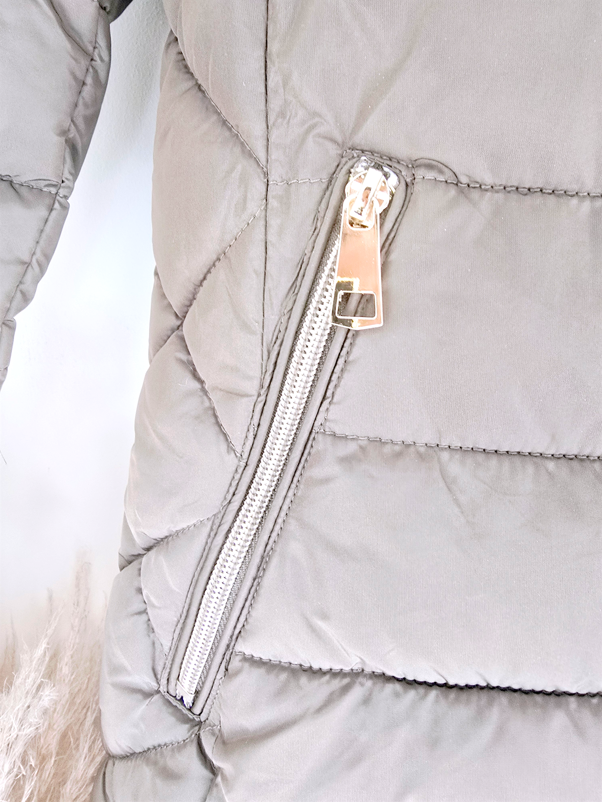 Doudoune matelassée kaki