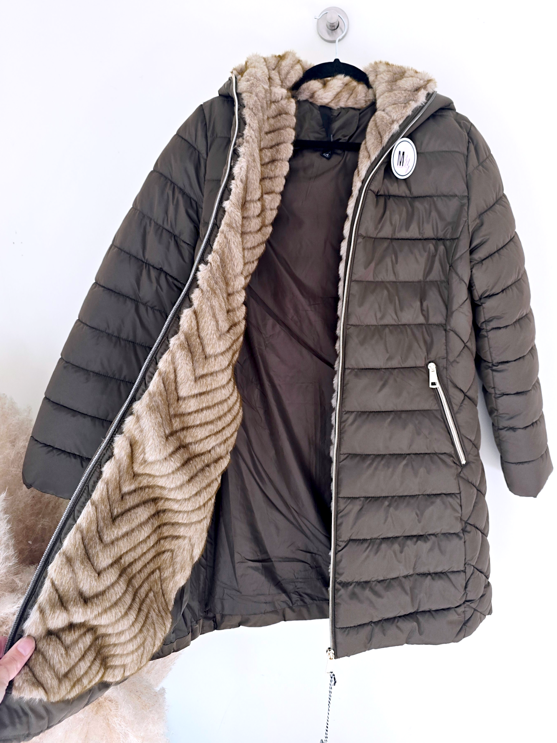 Doudoune matelassée kaki