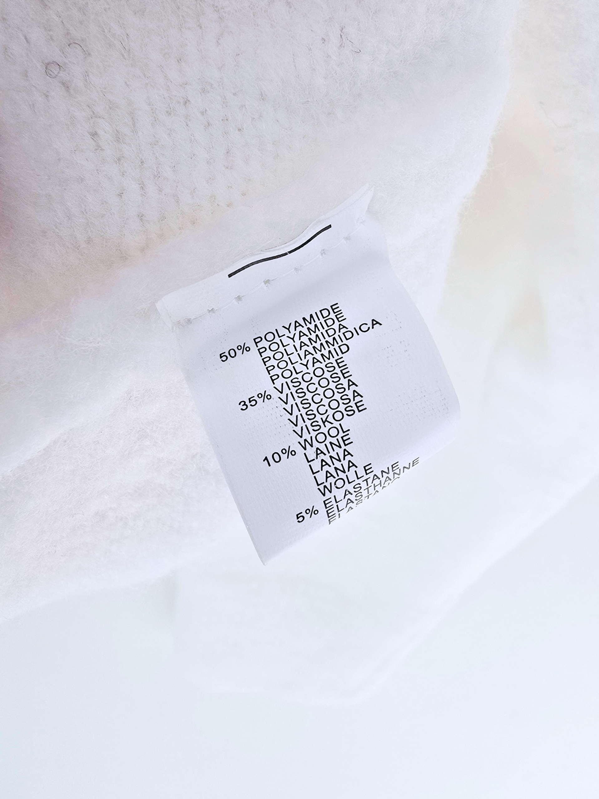 Cardigan blanc à capuche à maille douce et chaude